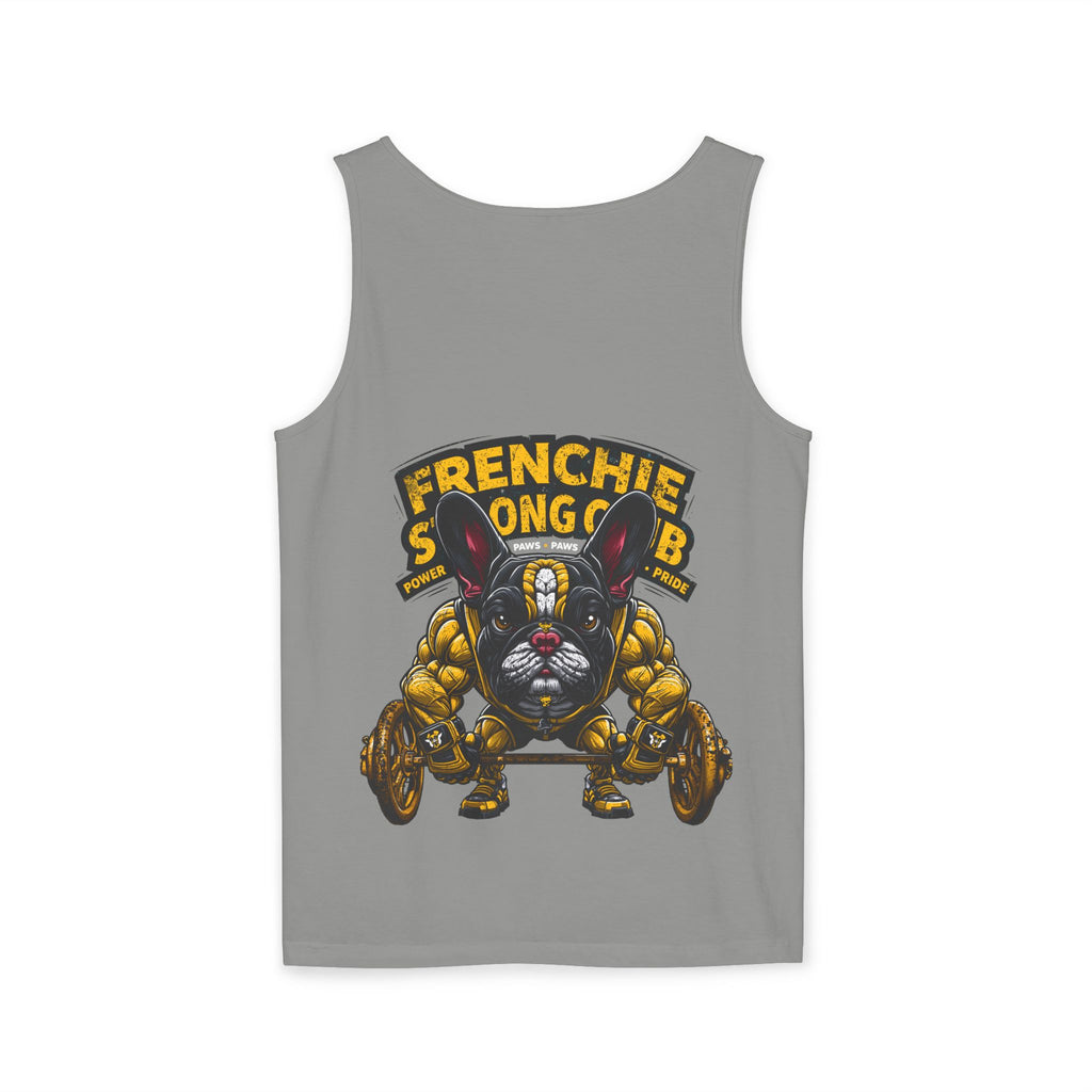 Power Paws Tank Top — "Frenchie Strong" Graphic Dog Fitness Tank