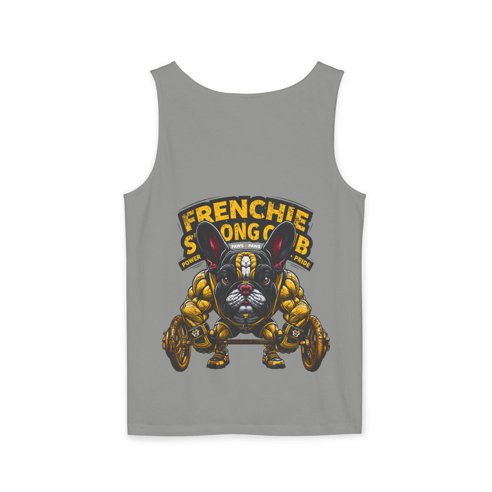 Power Paws Tank Top — "Frenchie Strong" Graphic Dog Fitness Tank