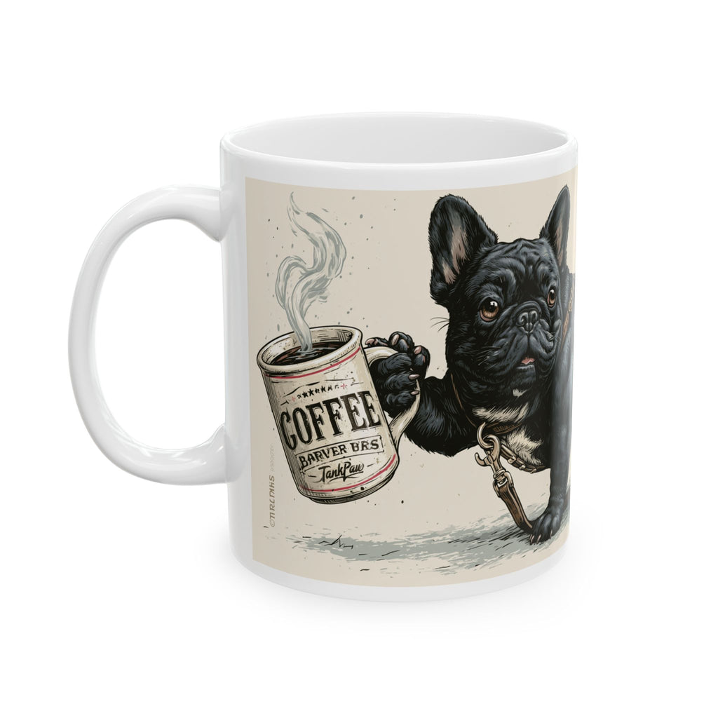 Frenchie Strong Club Coffee Mug | Vintage French Bulldog Ceramic Mug – TankPaw® (11oz/15oz)