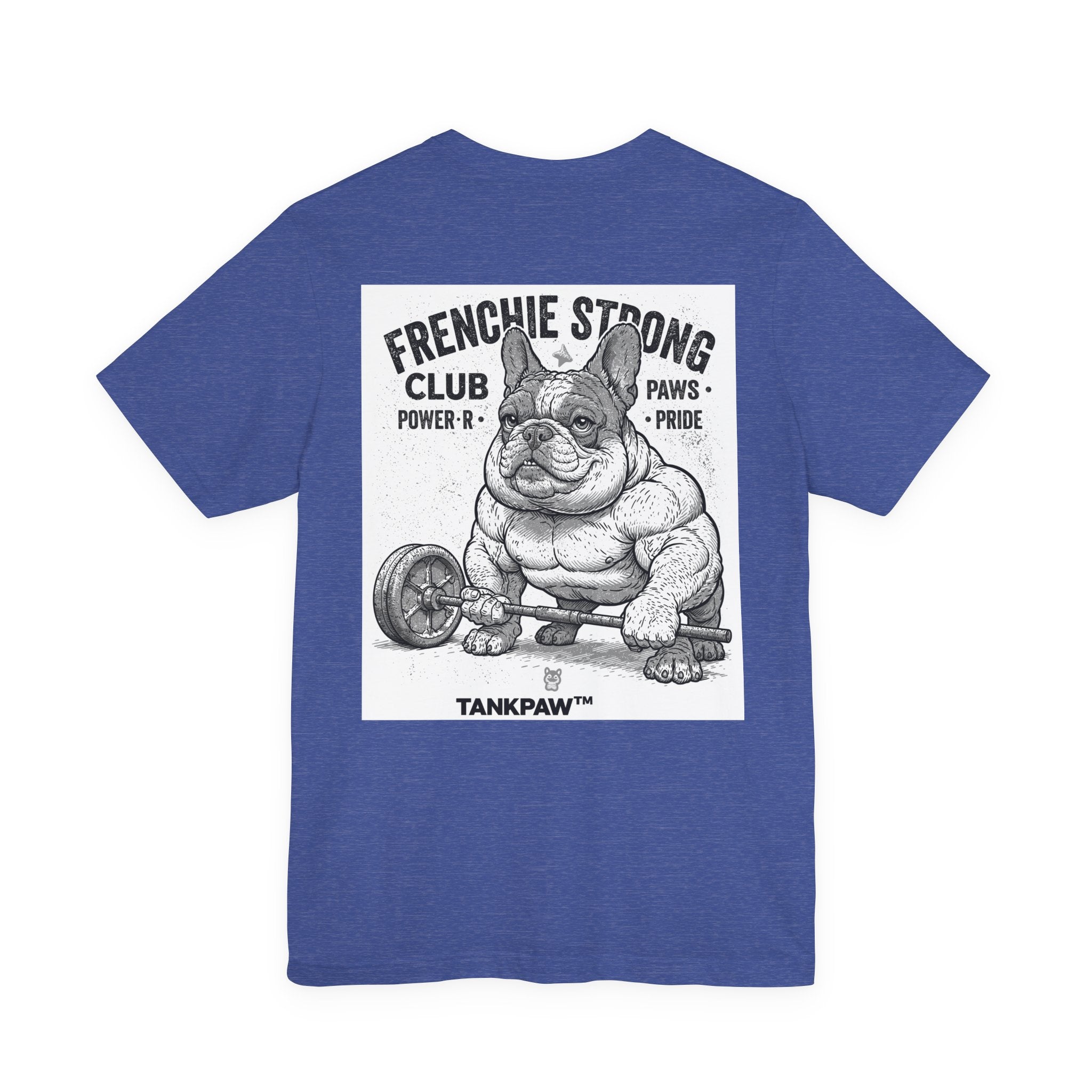 Strong Frenchie Club T-Shirt – Muscular French Bulldog Shirt for Pet Lovers