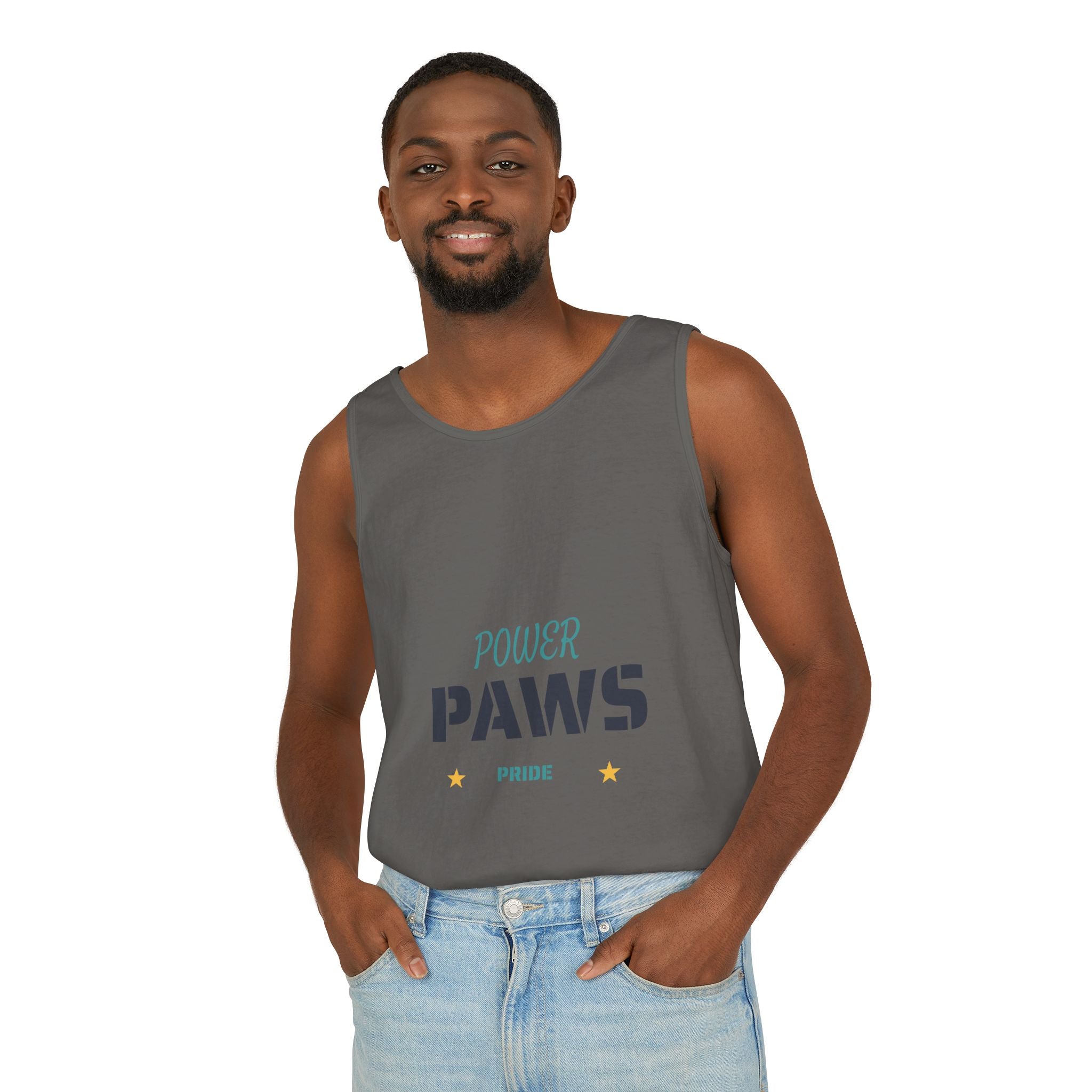 Power Paws Tank Top — "Frenchie Strong" Graphic Dog Fitness Tank