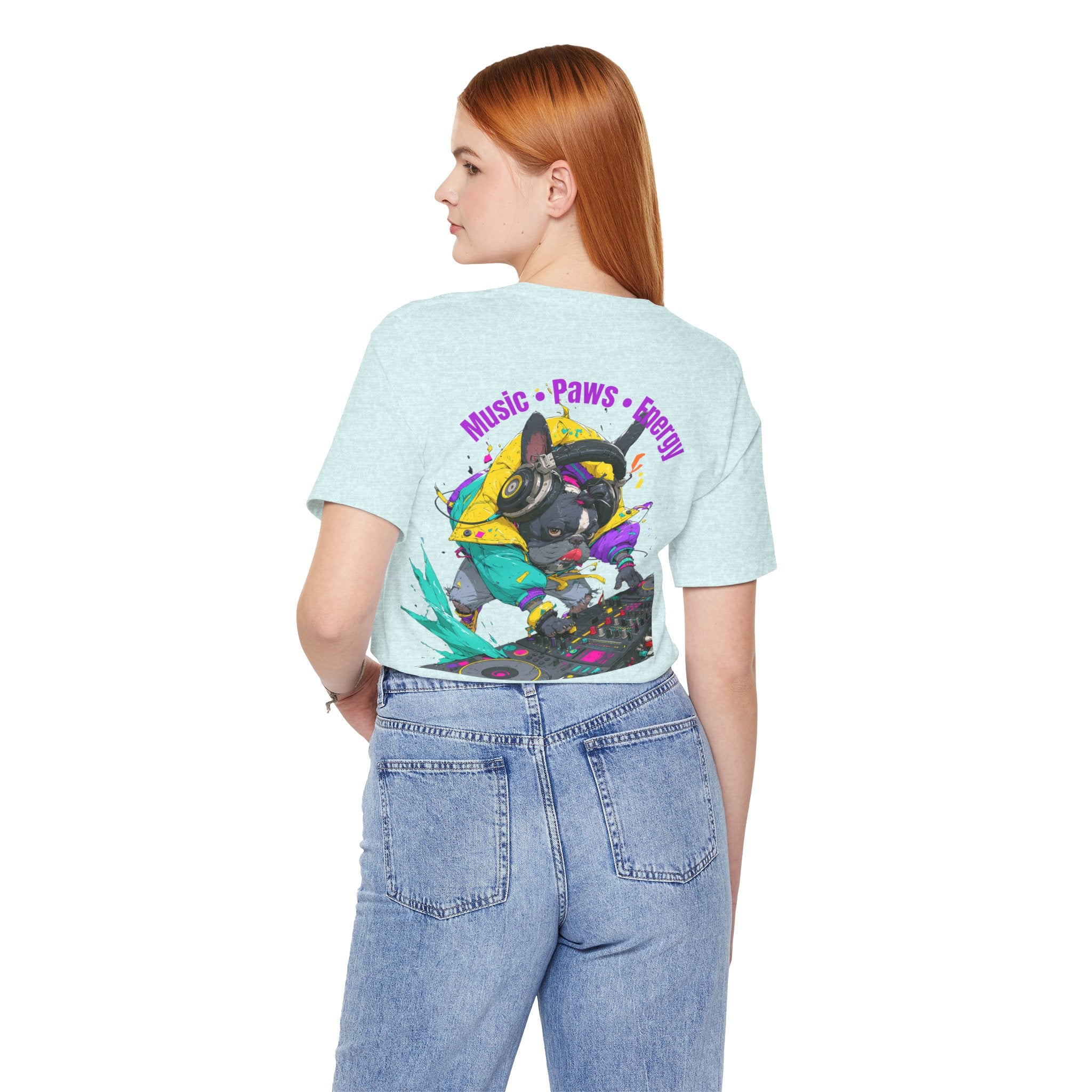 DJ French Bulldog T-Shirt — "Music • Paws • Energy" Graphic Tee