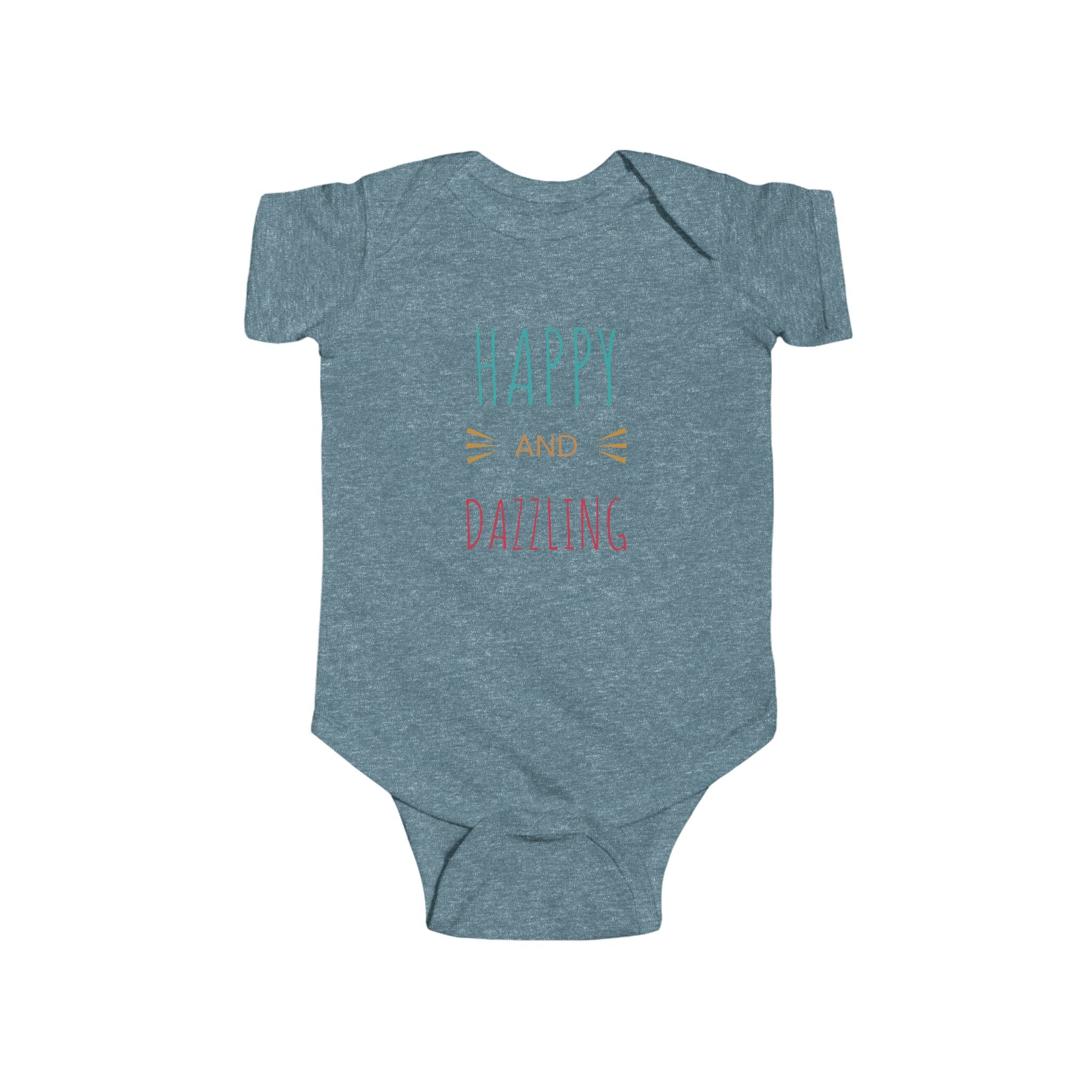 Infant Bodysuit – "Happy and Daring" Cute French Bulldog Baby Onesie