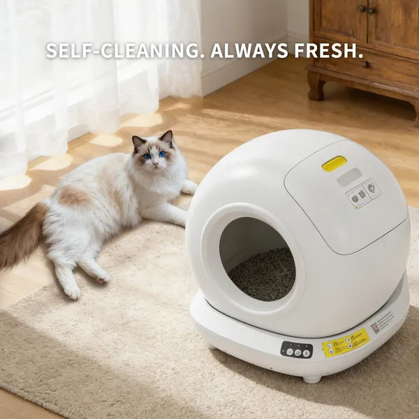 78L Automatic Self-Cleaning Cat Litter Box | Fully Enclosed Smart Litter Box with App Control