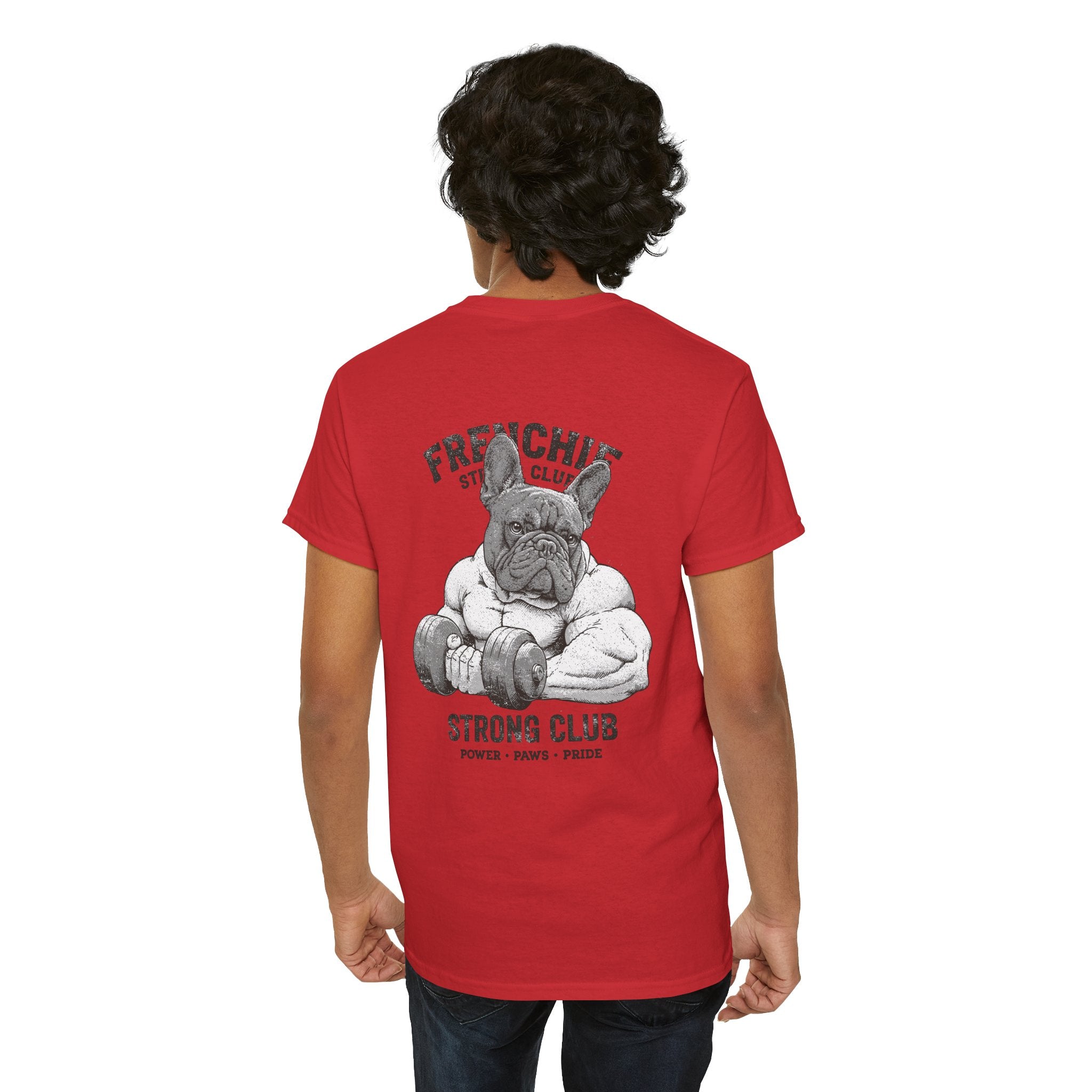 Frenchie Strong Club Vintage Gym T-Shirt | TankPaw™
