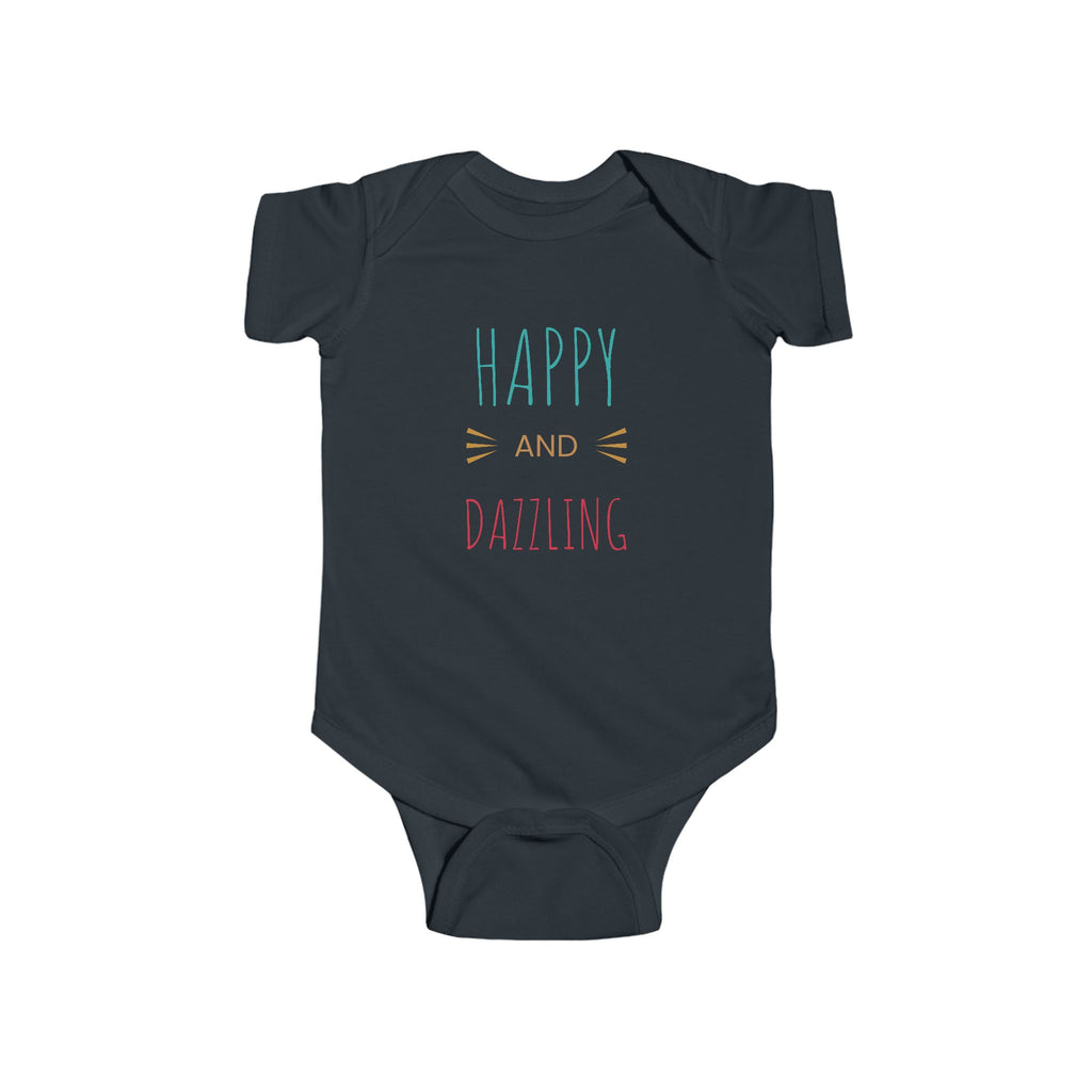 Infant Bodysuit – "Happy and Daring" Cute French Bulldog Baby Onesie