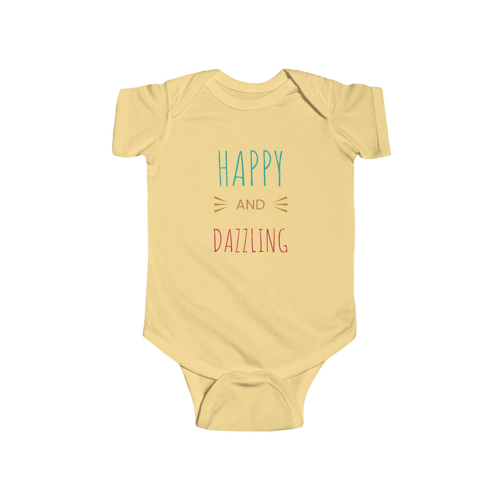 Infant Bodysuit – "Happy and Daring" Cute French Bulldog Baby Onesie