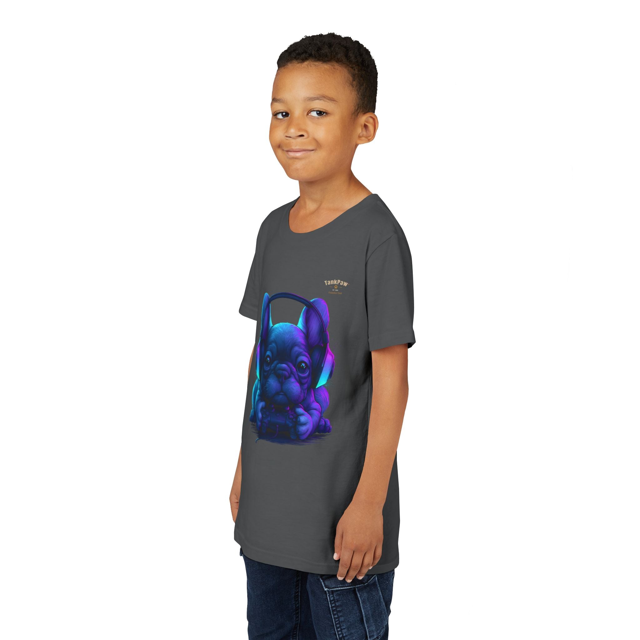 Youth French Bulldog Graphic T-Shirt – Cool Frenchie Tee for Kids & Teens