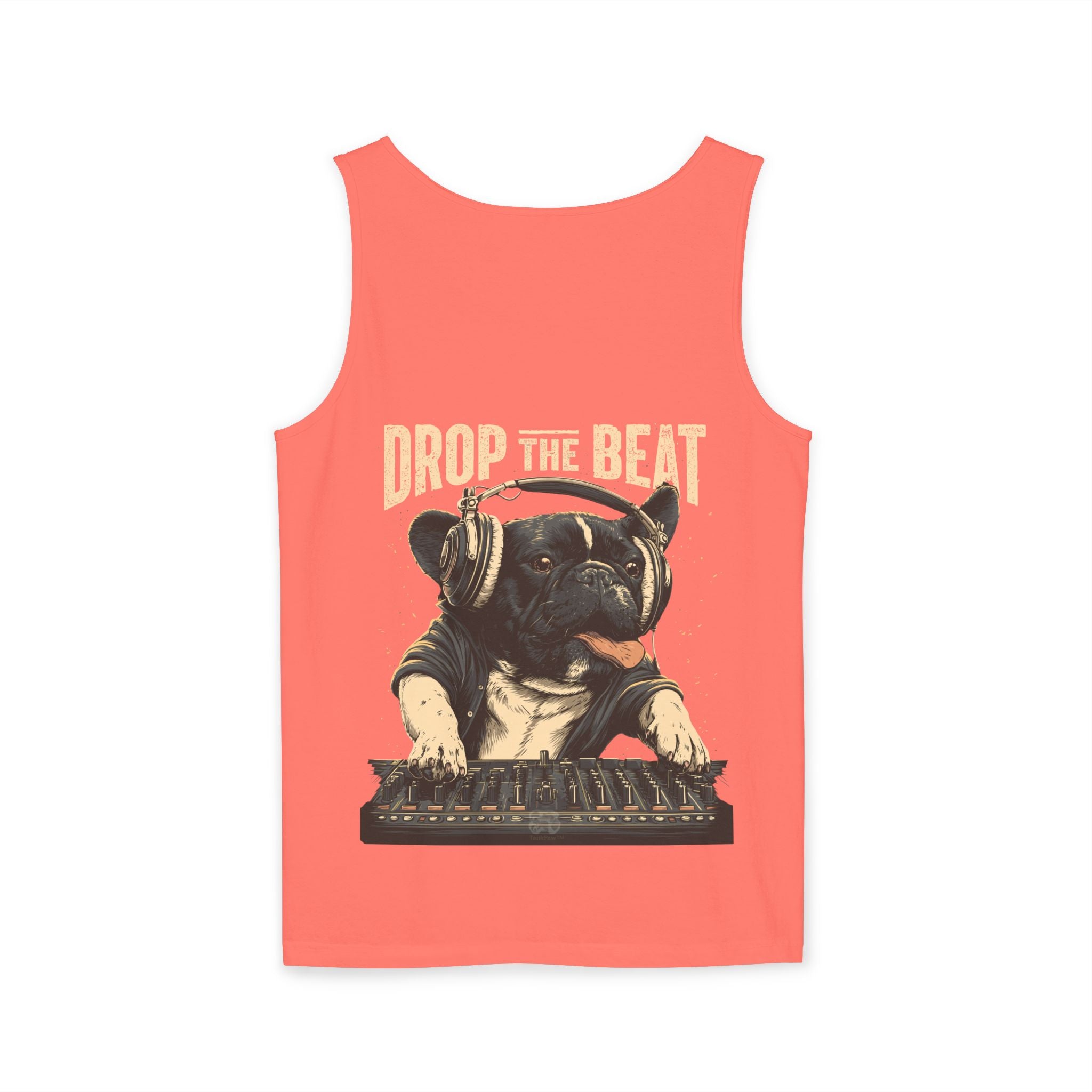 Music Festival Tank Top – "Drop the Beat" Frenchie DJ Graphic Tank