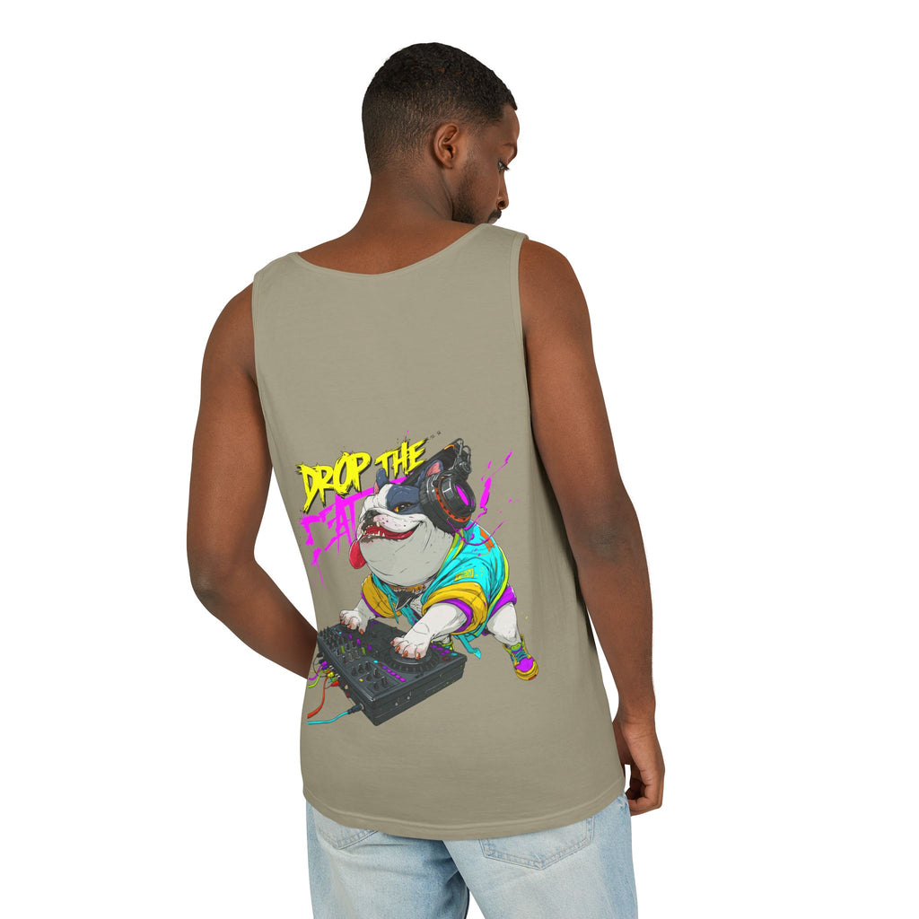 DJ French Bulldog Tank Top – EDM Festival Sleeveless Shirt for Frenchie Lovers