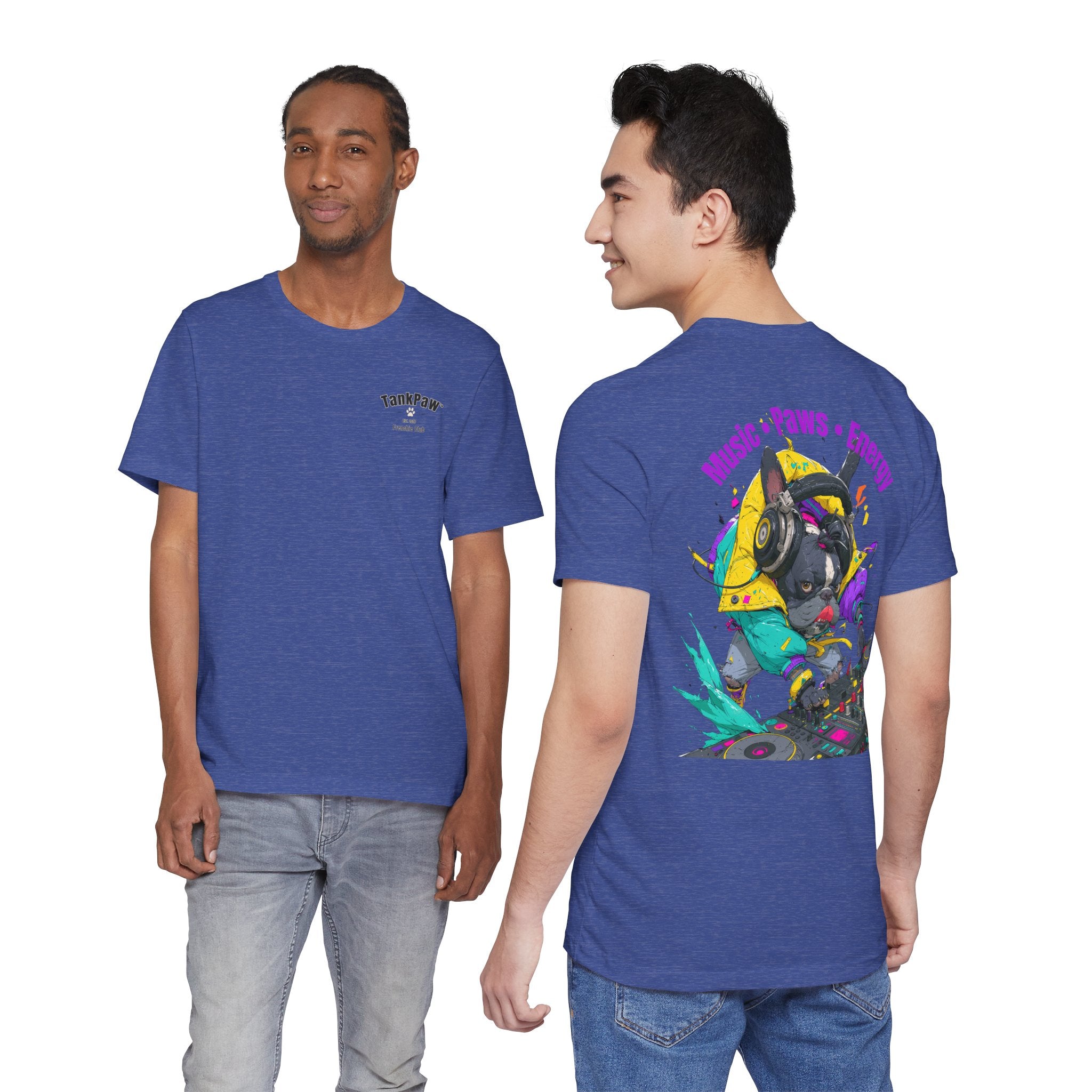 DJ French Bulldog T-Shirt — "Music • Paws • Energy" Graphic Tee