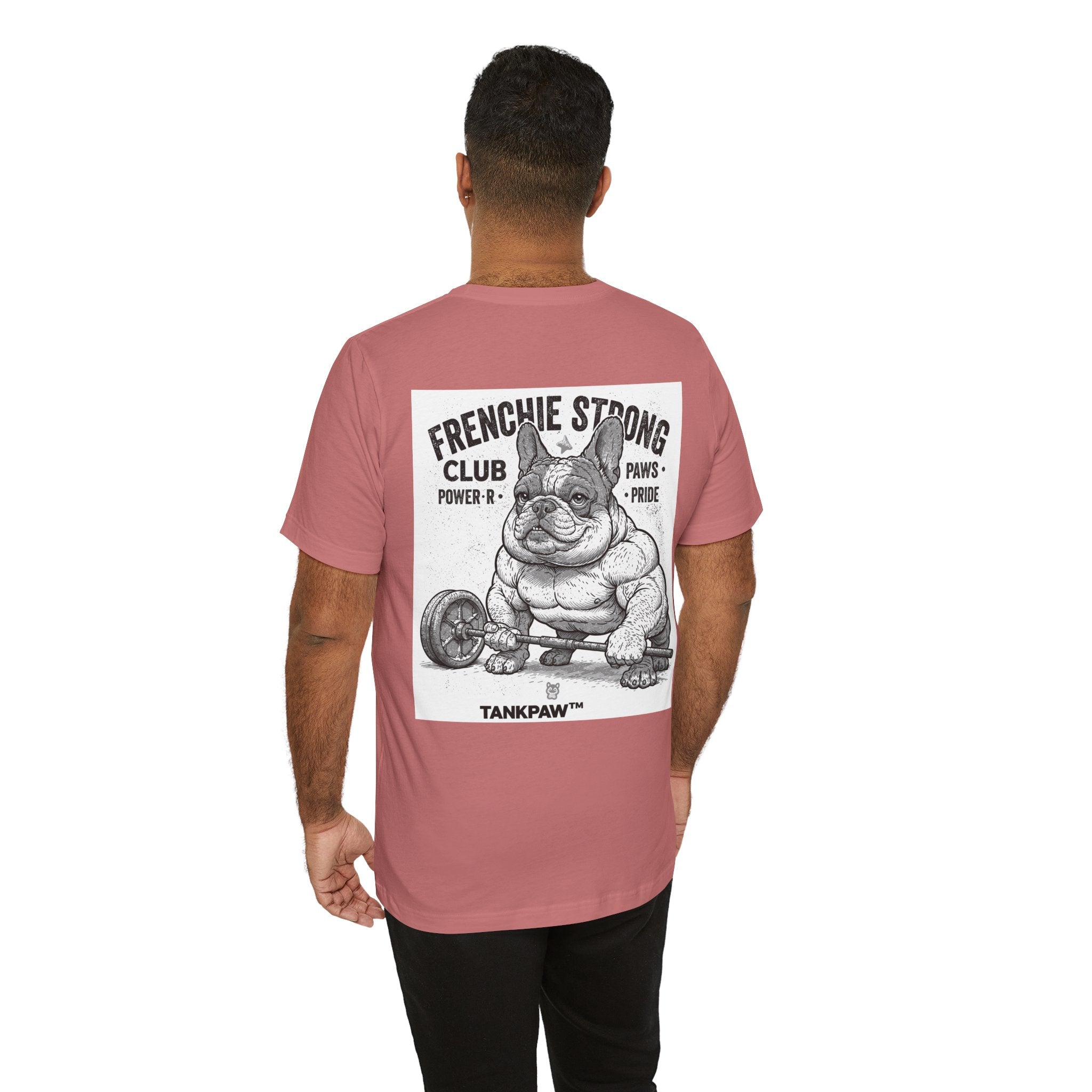 Strong Frenchie Club T-Shirt – Muscular French Bulldog Shirt for Pet Lovers