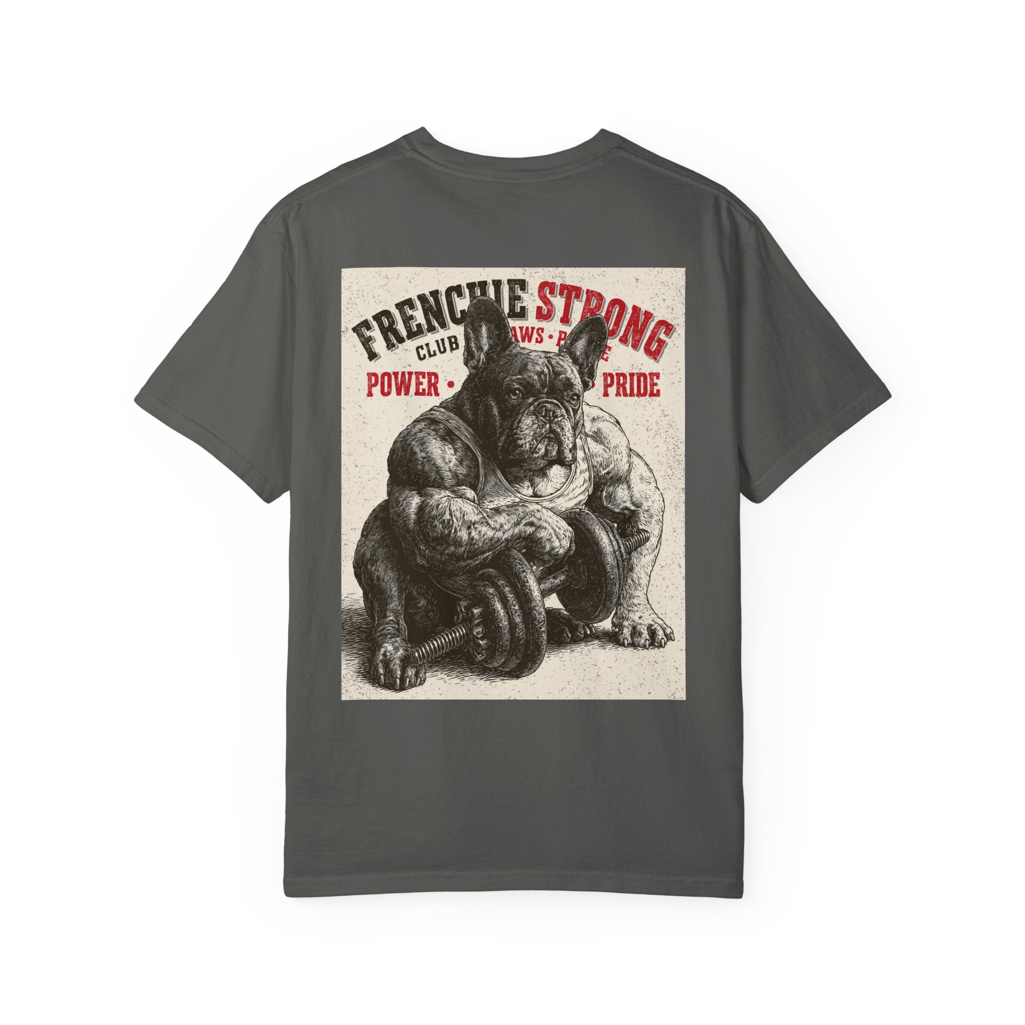 TankPaw® Frenchie Strong Club Premium T-Shirt – Vintage French Bulldog Graphic Tee