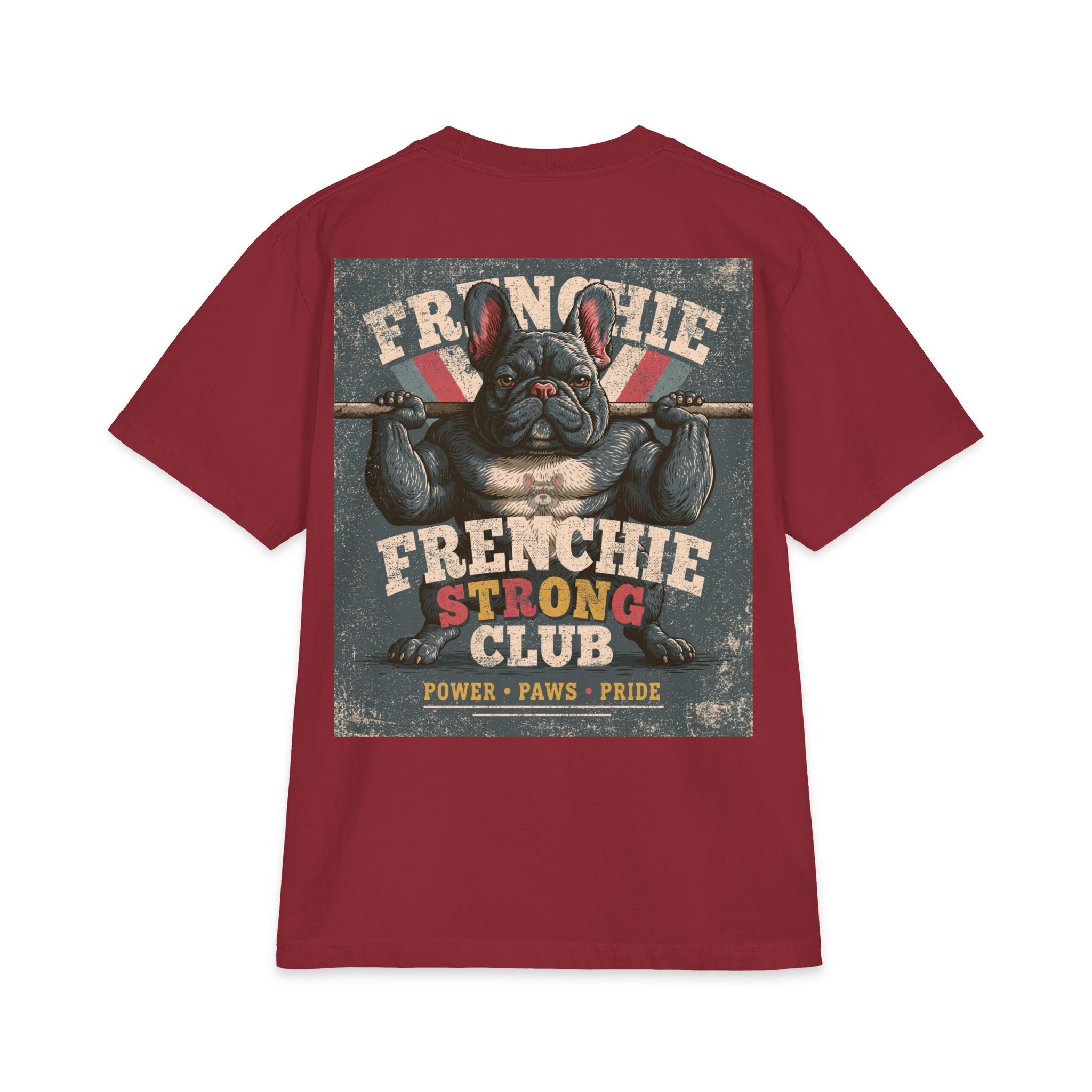 Frenchie Gains T-Shirt – Funny Muscle Dog Workout Shirt