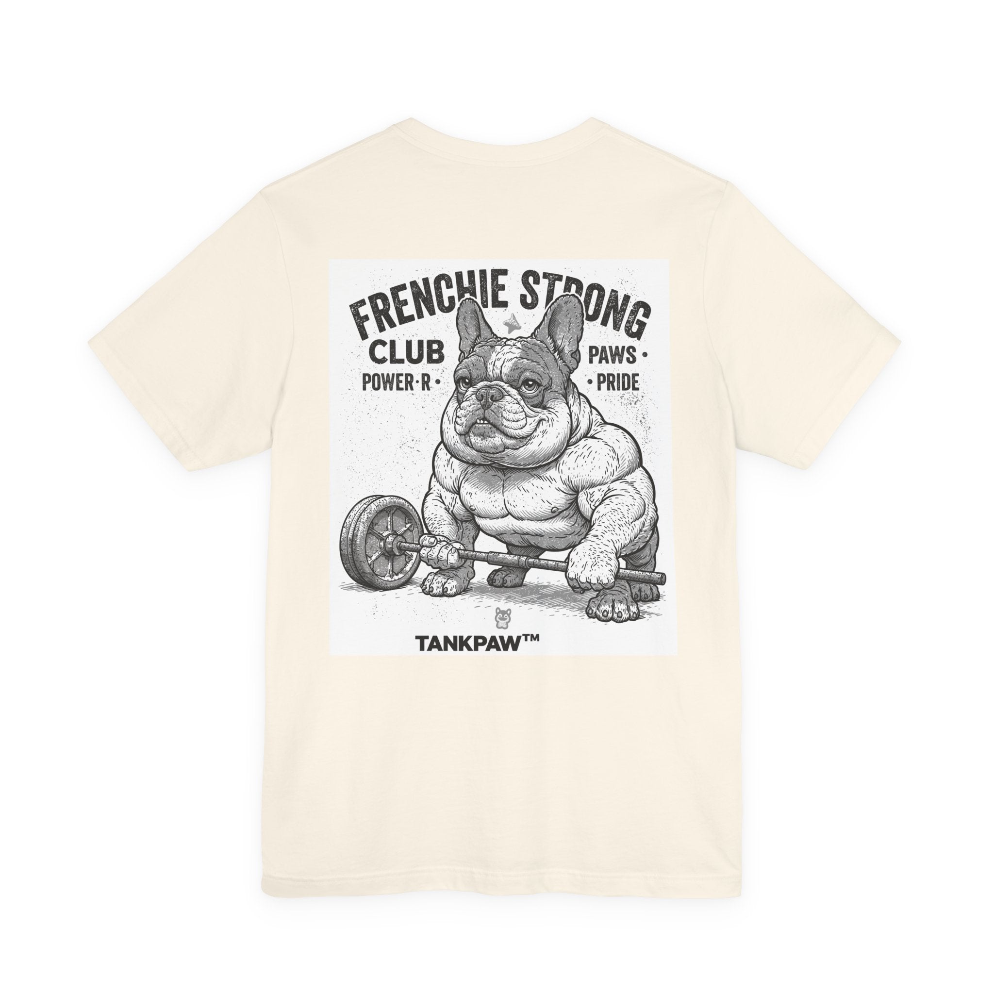 Strong Frenchie Club T-Shirt – Muscular French Bulldog Shirt for Pet Lovers