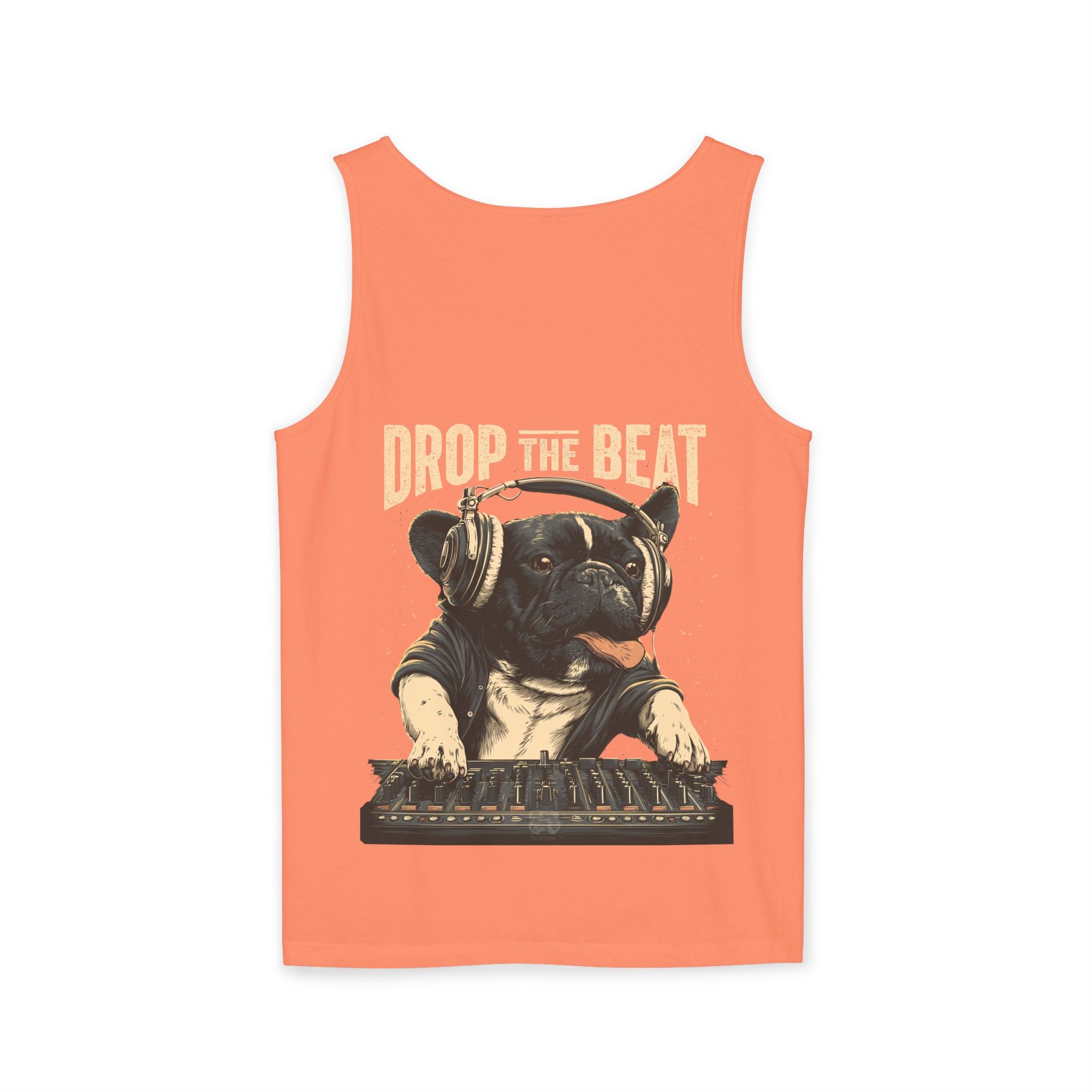 Music Festival Tank Top – "Drop the Beat" Frenchie DJ Graphic Tank