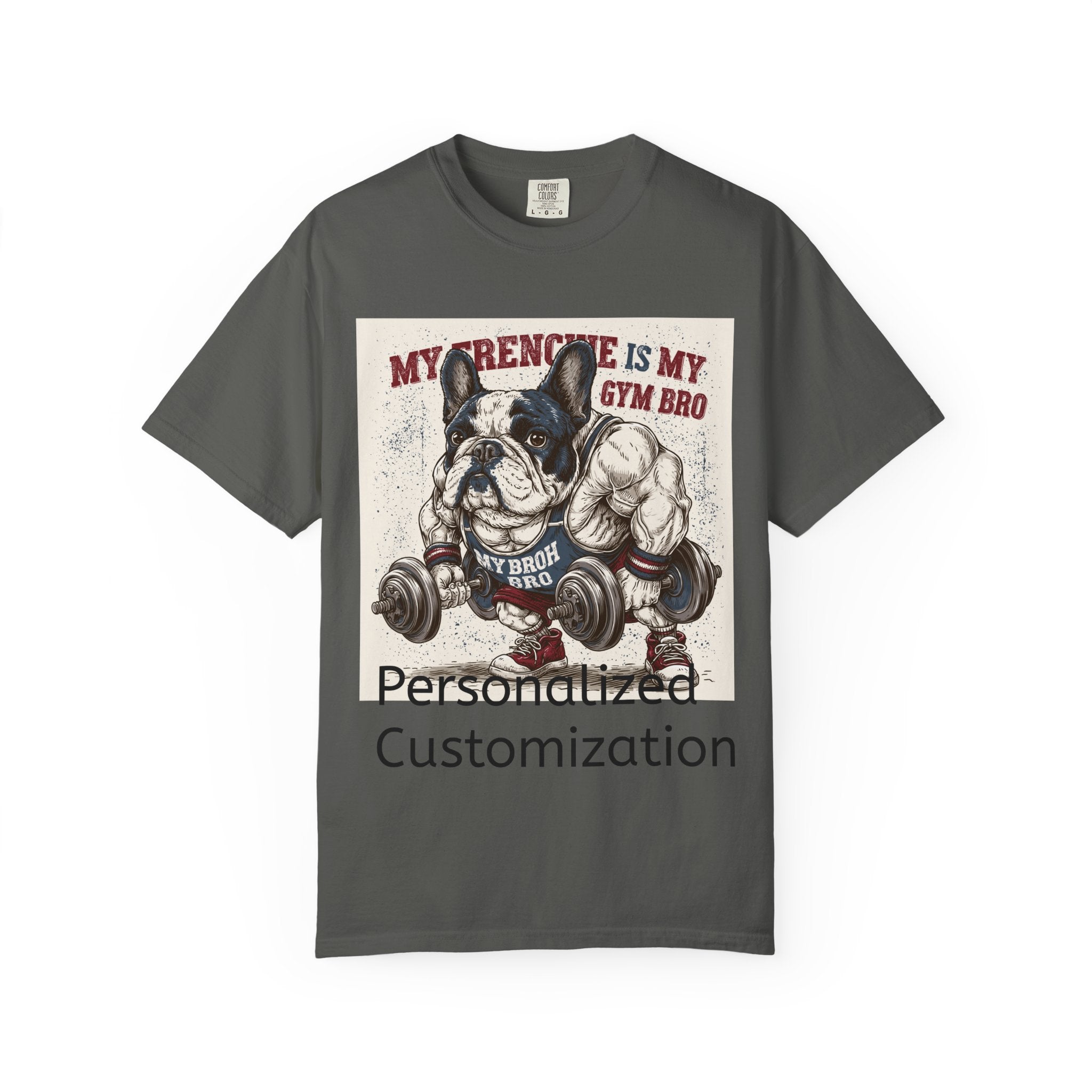 Personalized French Bulldog T-Shirt | Custom Frenchie Name Graphic Tee for Dog Lovers
