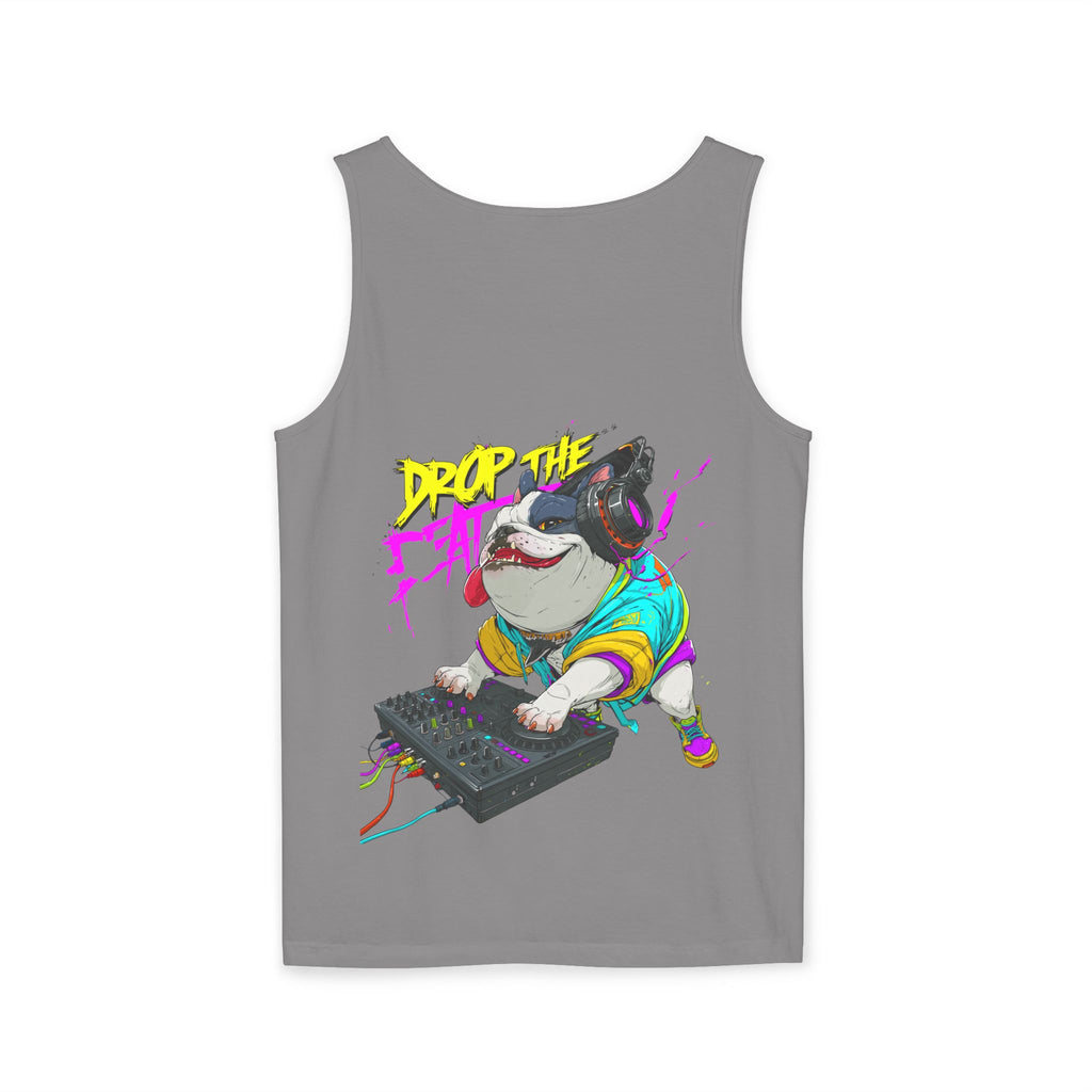 DJ French Bulldog Tank Top – EDM Festival Sleeveless Shirt for Frenchie Lovers