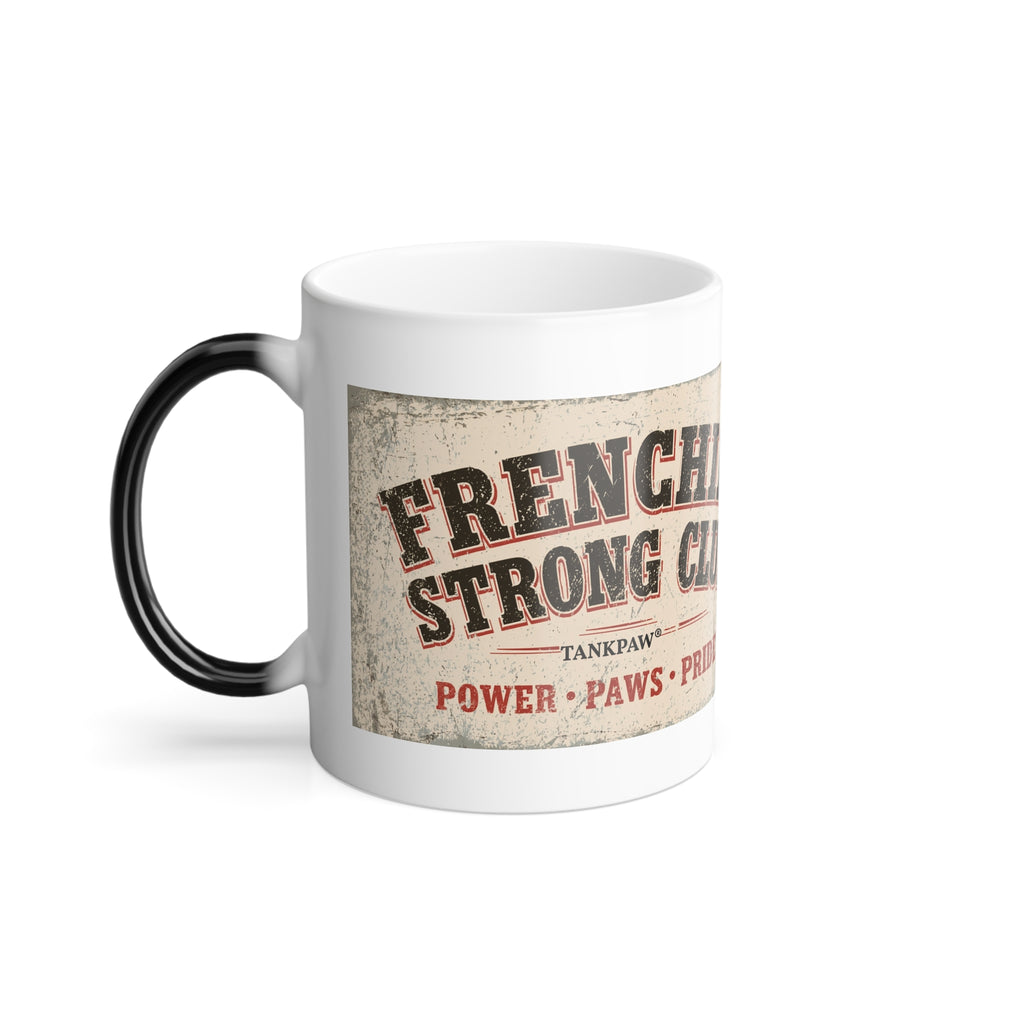 TankPaw® Frenchie Strong Club Coffee Mug – Premium French Bulldog Ceramic Mug for Dog Lovers