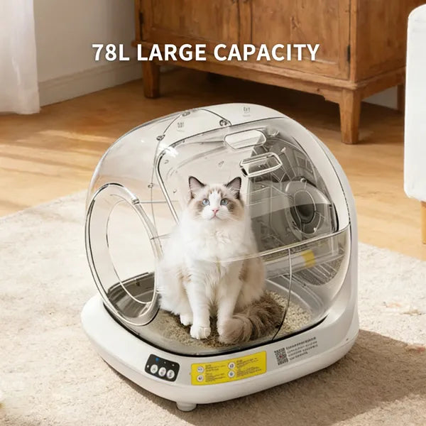 78L Automatic Self-Cleaning Cat Litter Box | Fully Enclosed Smart Litter Box with App Control