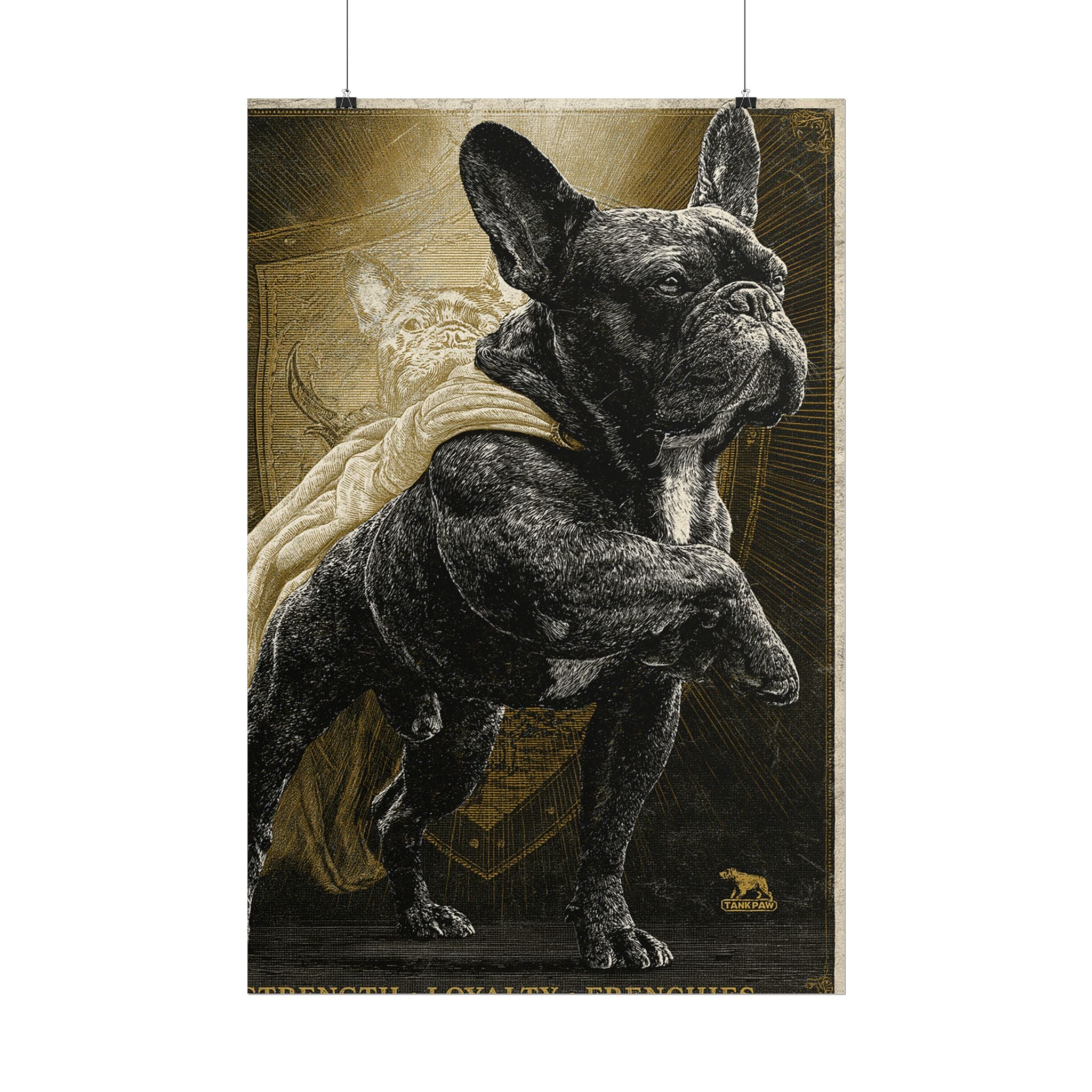 TankPaw® French Bulldog Wall Art Poster – Premium Vintage Frenchie Decor