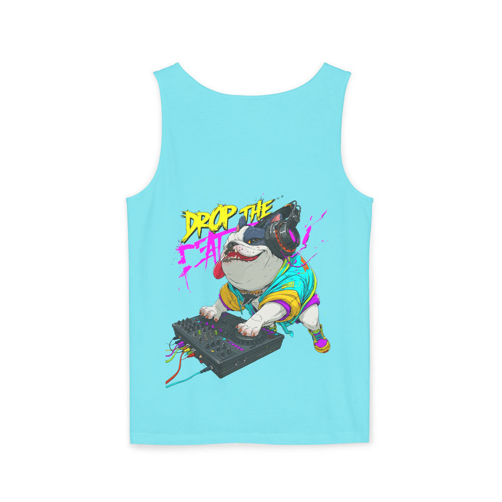 DJ French Bulldog Tank Top – EDM Festival Sleeveless Shirt for Frenchie Lovers