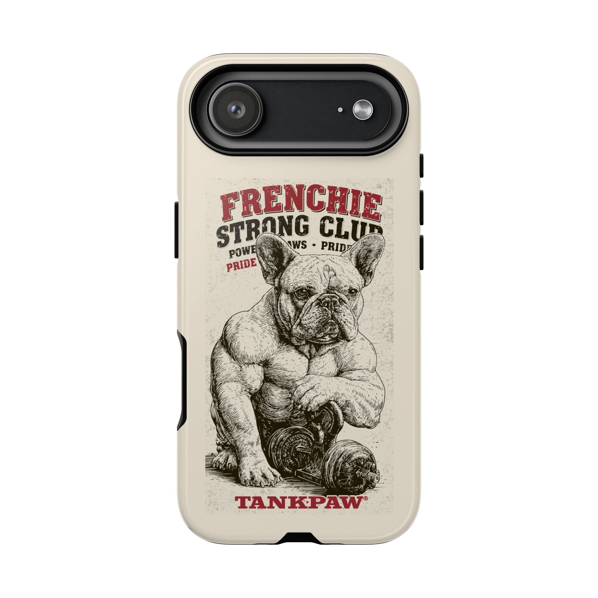 TankPaw® Frenchie Strong Club Premium Phone Case – Vintage French Bulldog Protective