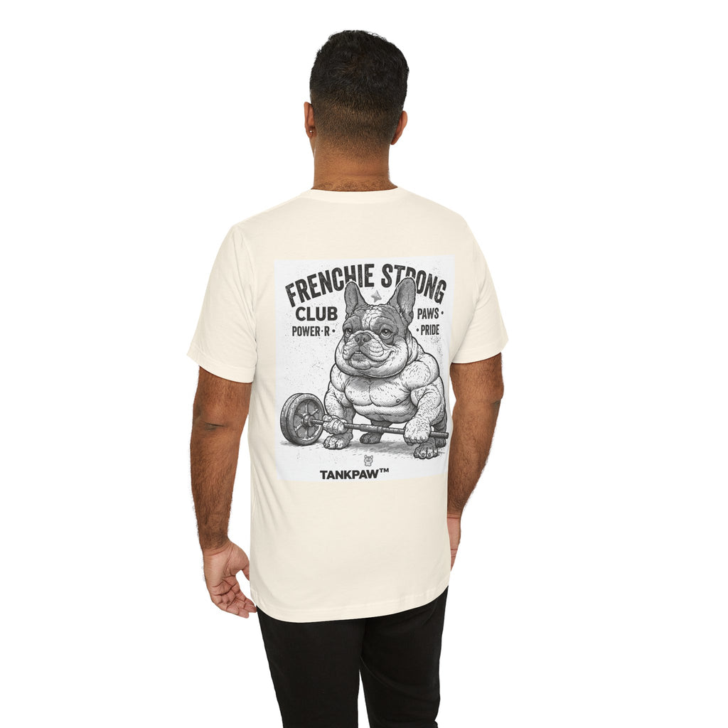Strong Frenchie Club T-Shirt – Muscular French Bulldog Shirt for Pet Lovers
