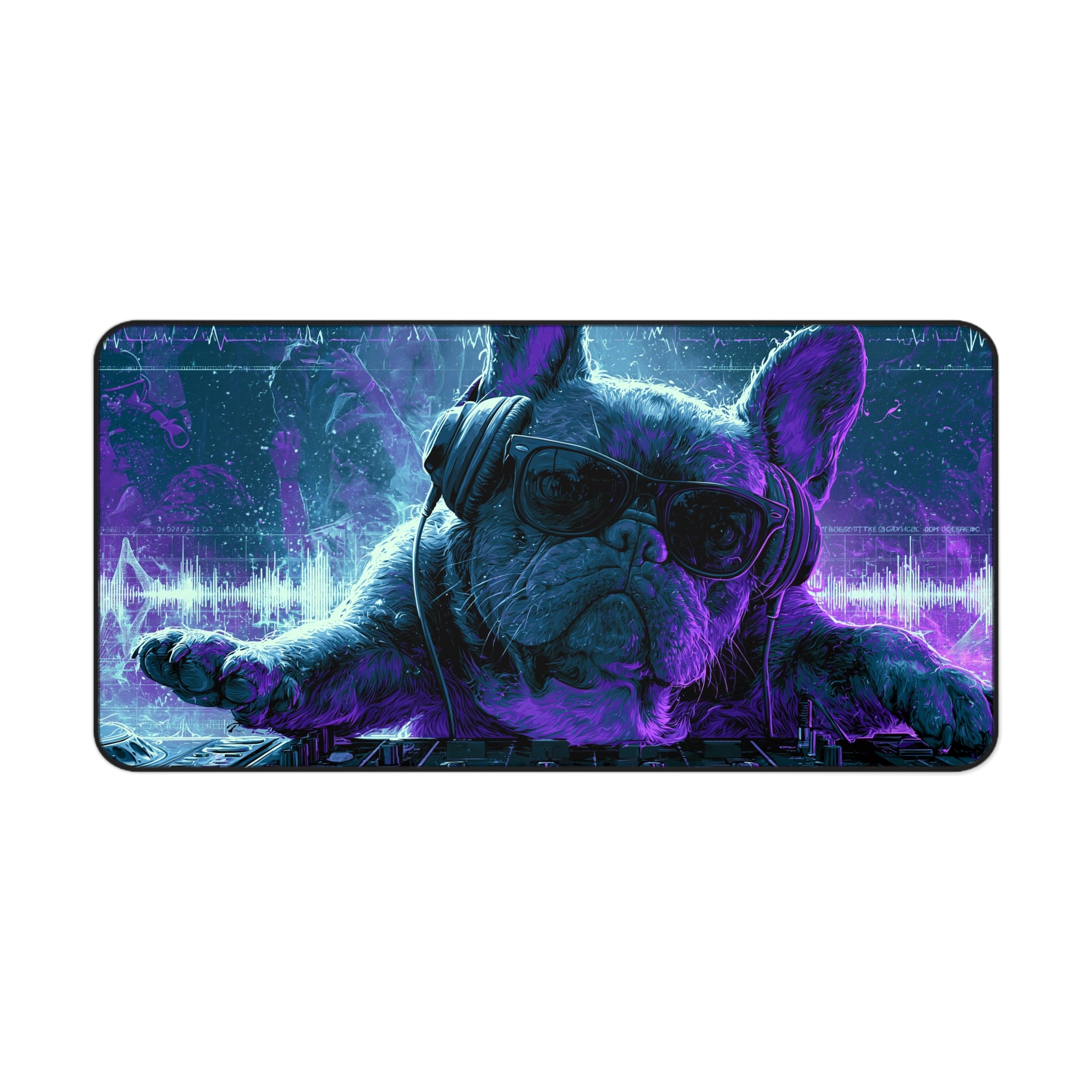 DJ French Bulldog Desk Mat – Gaming Mouse Pad for Music Lovers & Frenchie Fans