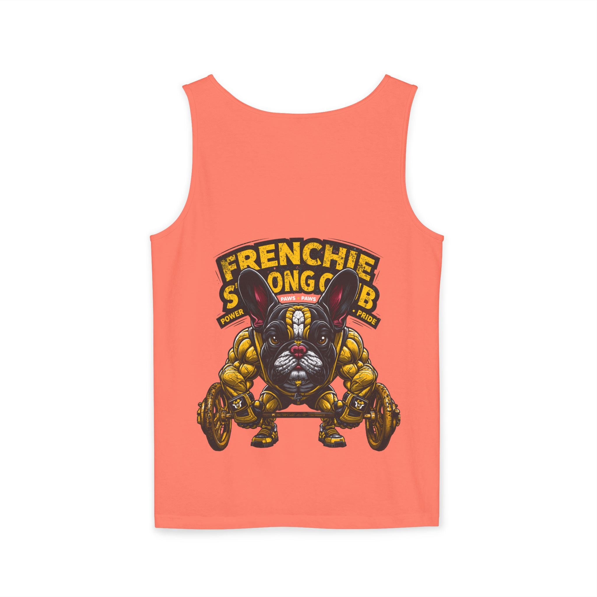 Power Paws Tank Top — "Frenchie Strong" Graphic Dog Fitness Tank