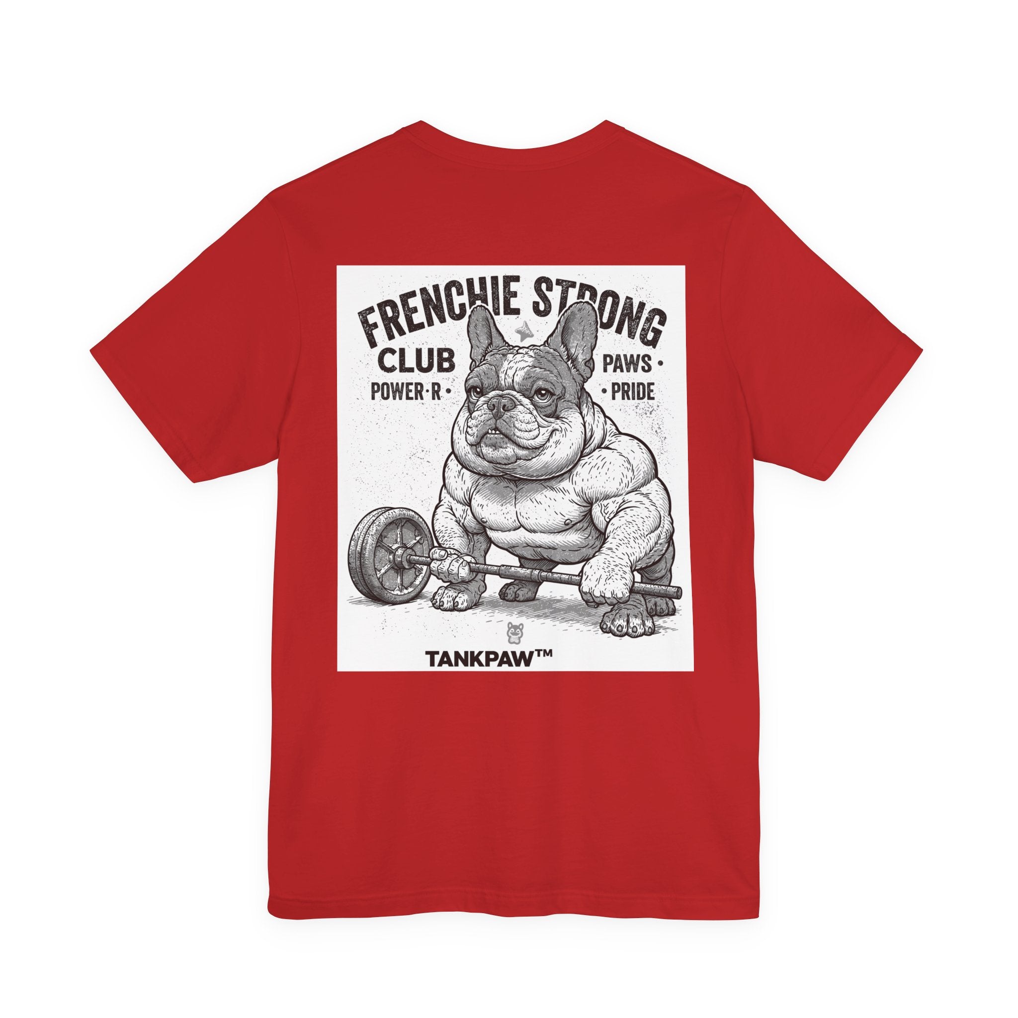 Strong Frenchie Club T-Shirt – Muscular French Bulldog Shirt for Pet Lovers