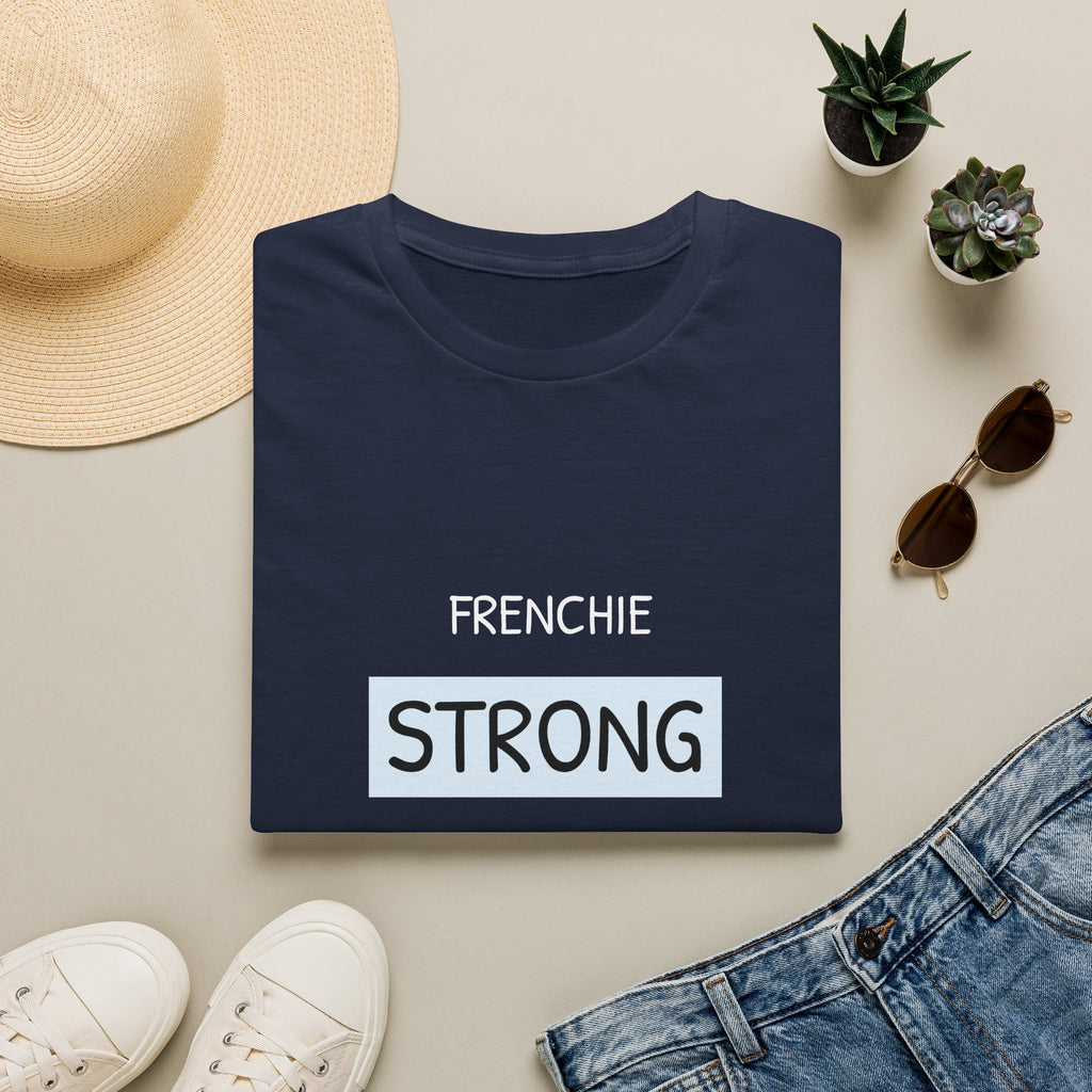 Gym French Bulldog T-Shirt – Fitness Frenchie Workout Shirt for Dog Lovers — Minimal Couples Graphic T-Shirt