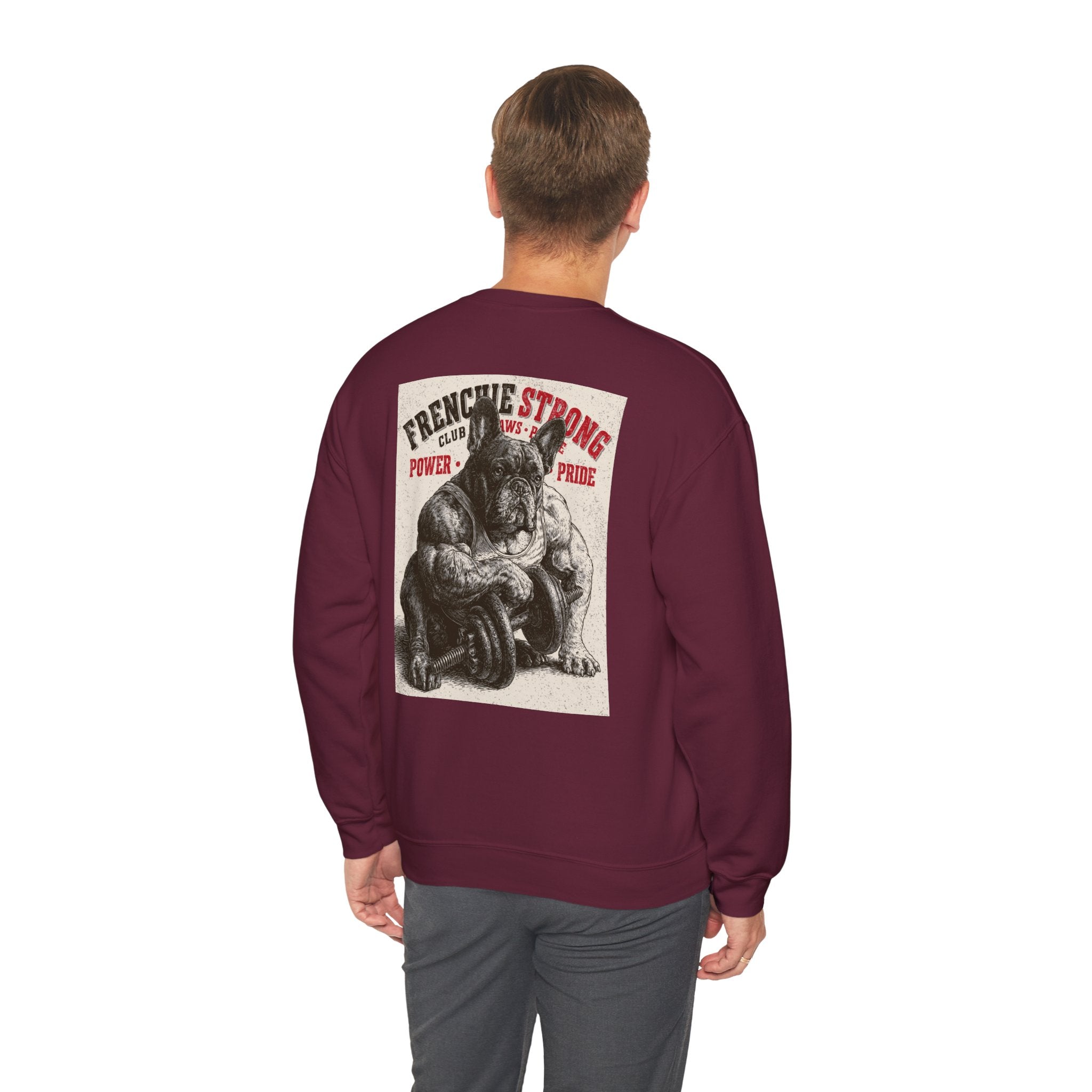 TankPaw® Frenchie Strong Club Premium Sweatshirt – Vintage French Bulldog Crewneck