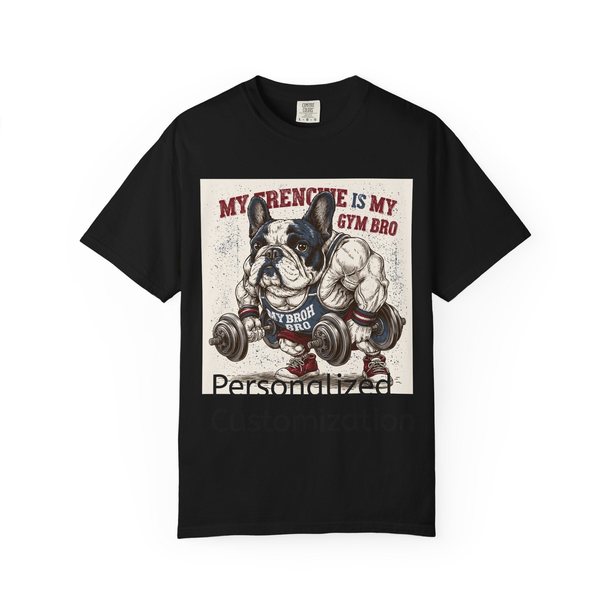Personalized French Bulldog T-Shirt | Custom Frenchie Name Graphic Tee for Dog Lovers