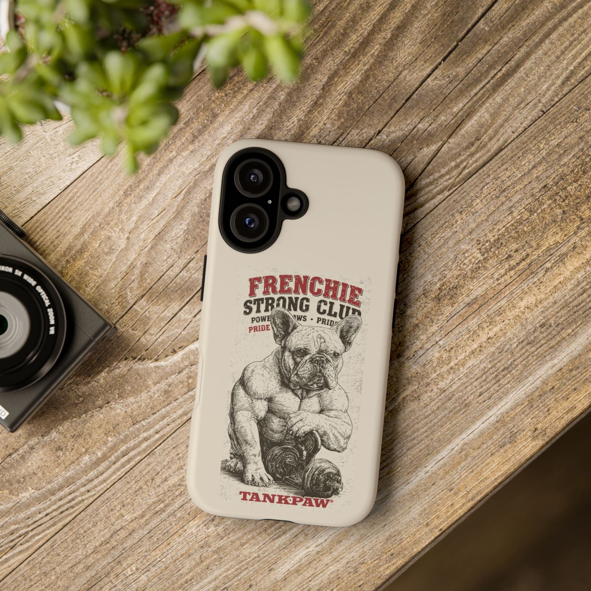 TankPaw® Frenchie Strong Club Premium Phone Case – Vintage French Bulldog Protective