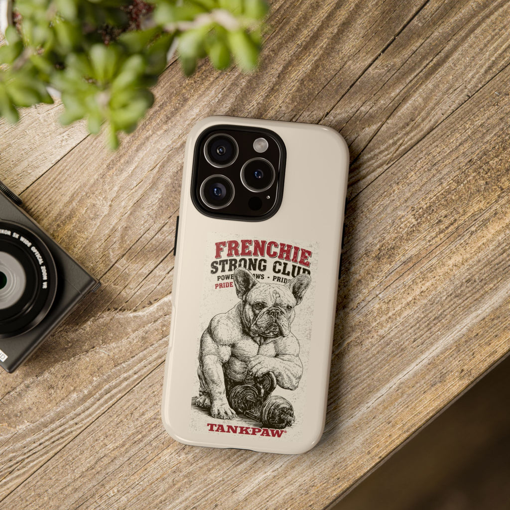 TankPaw® Frenchie Strong Club Premium Phone Case – Vintage French Bulldog Protective