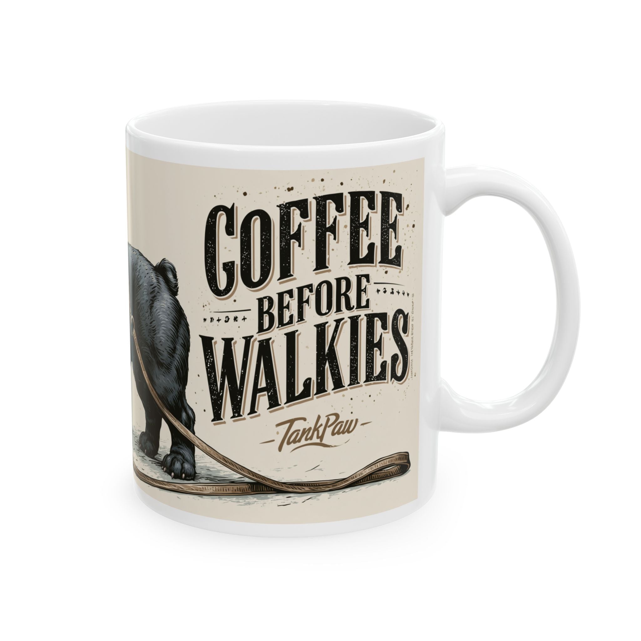 Frenchie Strong Club Coffee Mug | Vintage French Bulldog Ceramic Mug – TankPaw® (11oz/15oz)