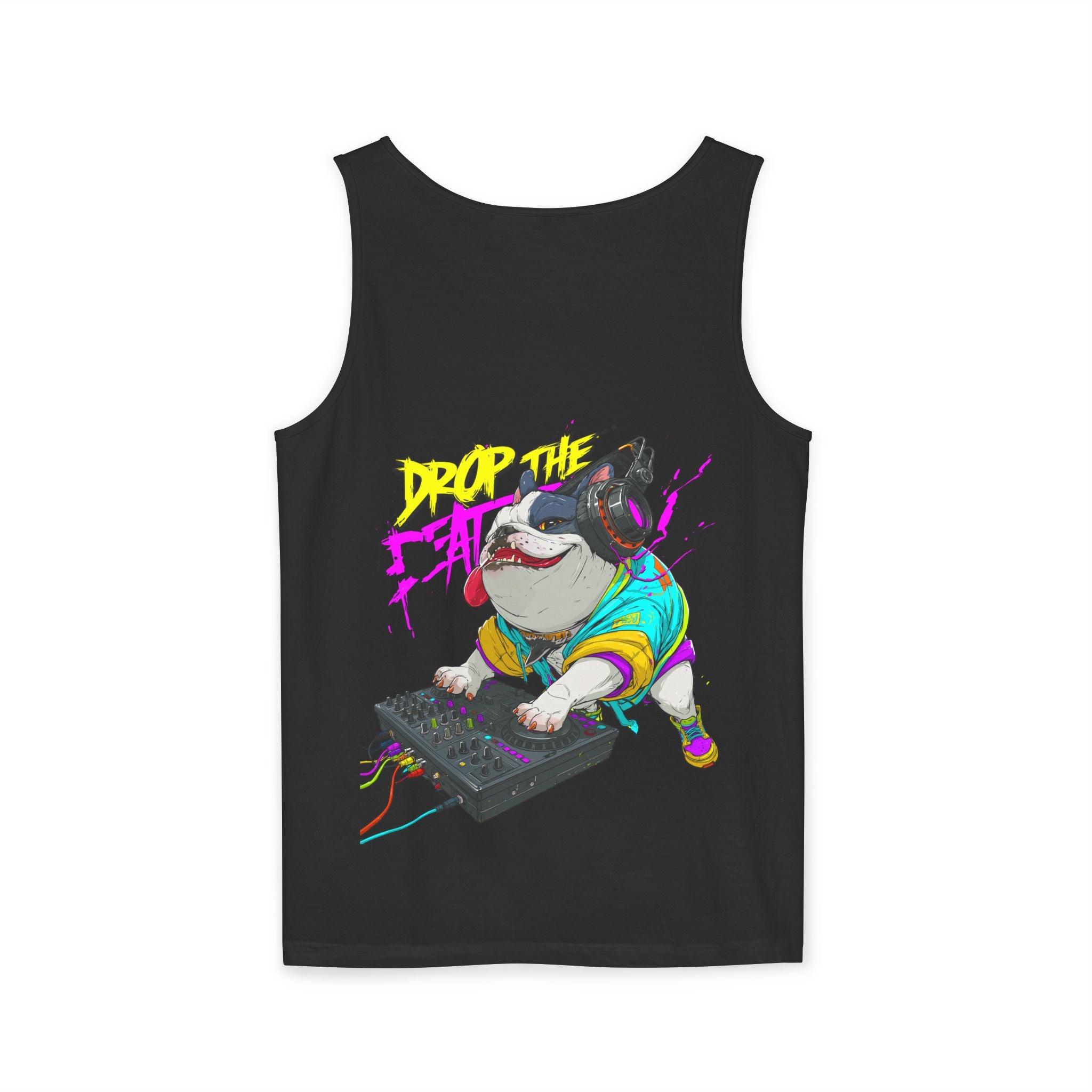 DJ French Bulldog Tank Top – EDM Festival Sleeveless Shirt for Frenchie Lovers