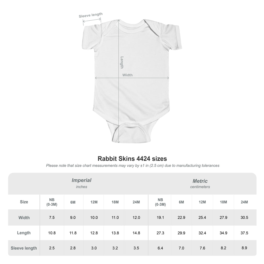 Infant Bodysuit – "Happy and Daring" Cute French Bulldog Baby Onesie