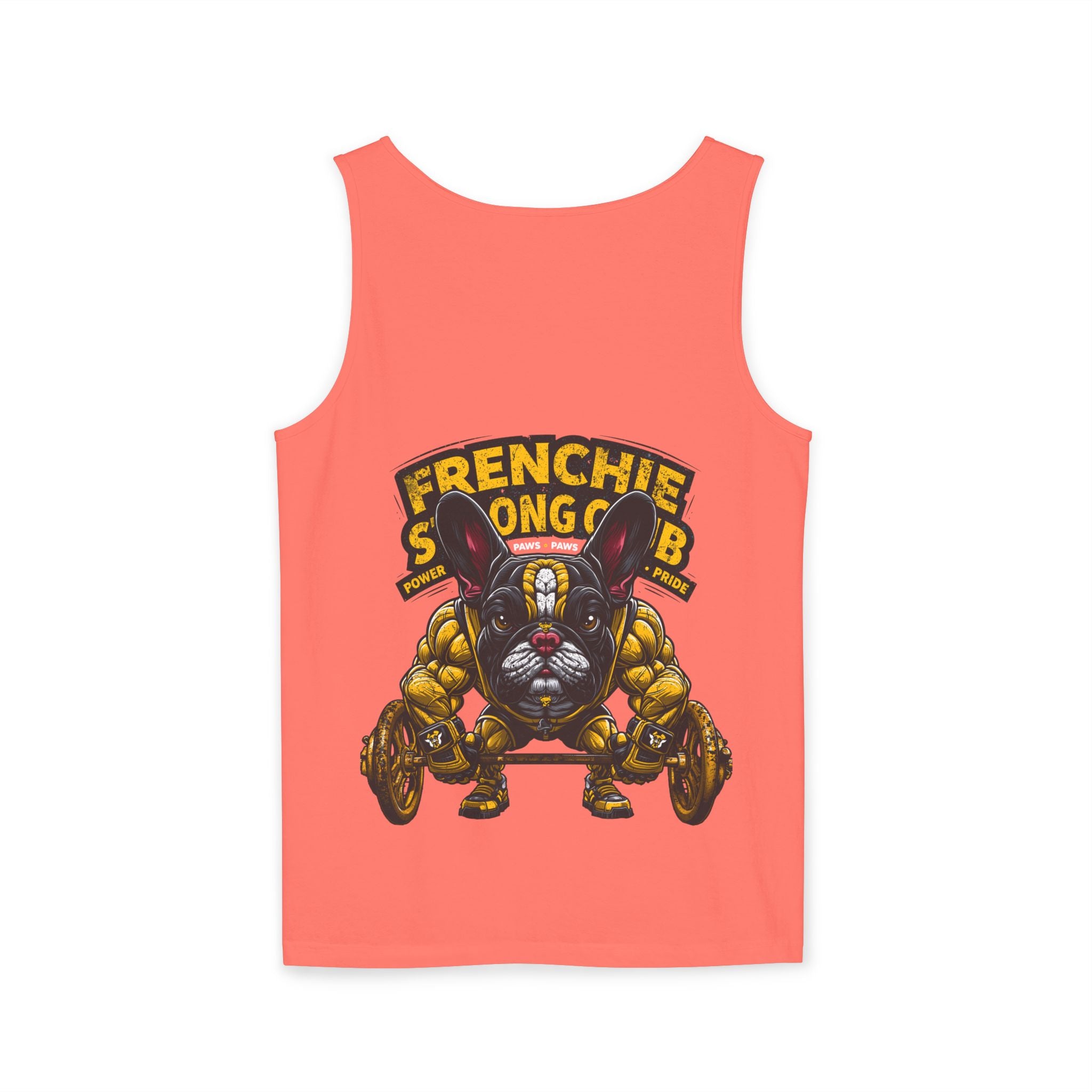Power Paws Tank Top — "Frenchie Strong" Graphic Dog Fitness Tank