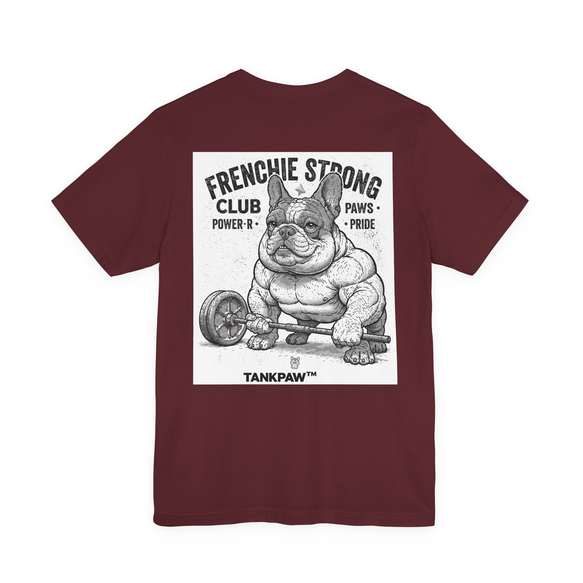 Strong Frenchie Club T-Shirt – Muscular French Bulldog Shirt for Pet Lovers
