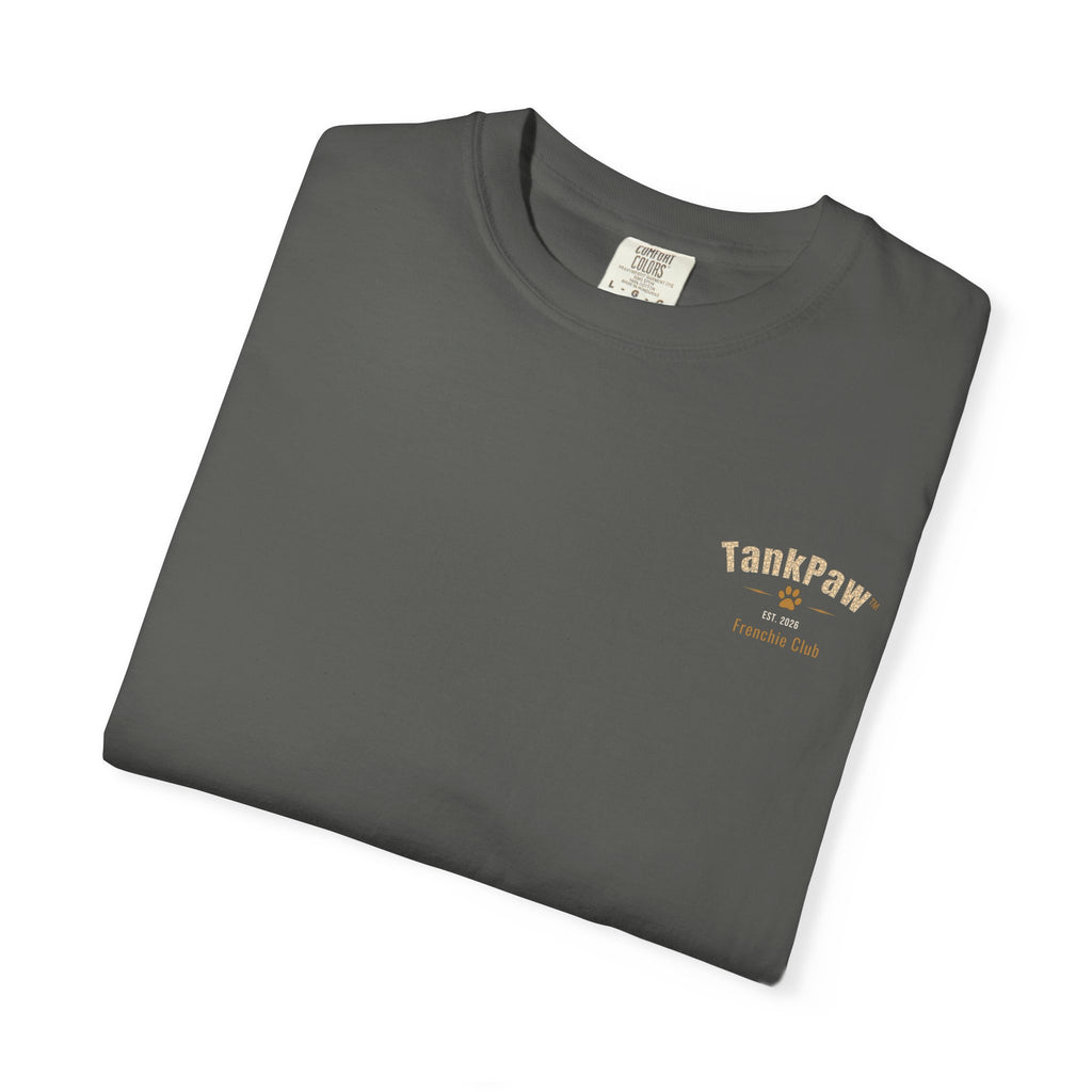 Frenchie Strong Club T-Shirt — Graphic French Bulldog Weightlifting Tee