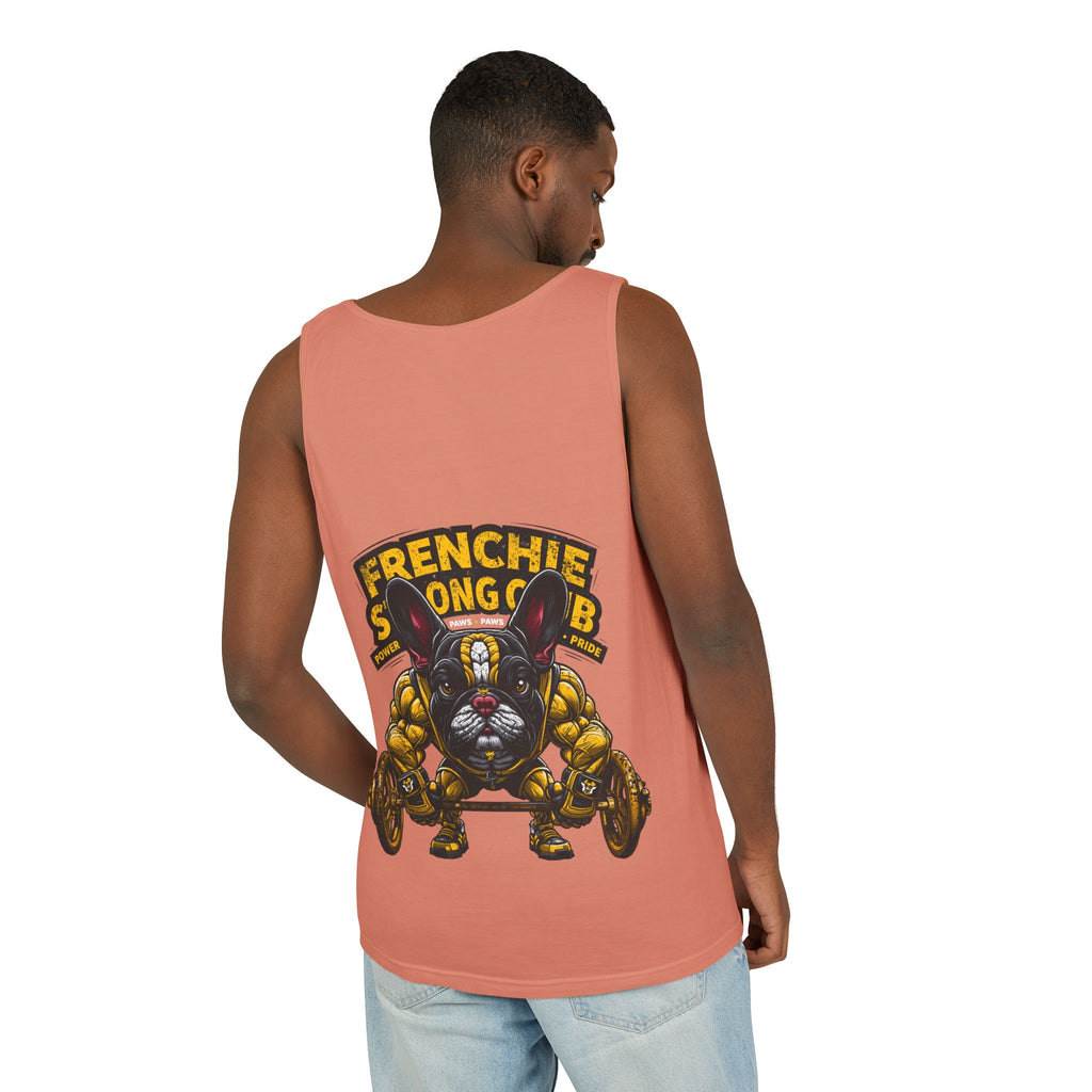 Power Paws Tank Top — "Frenchie Strong" Graphic Dog Fitness Tank