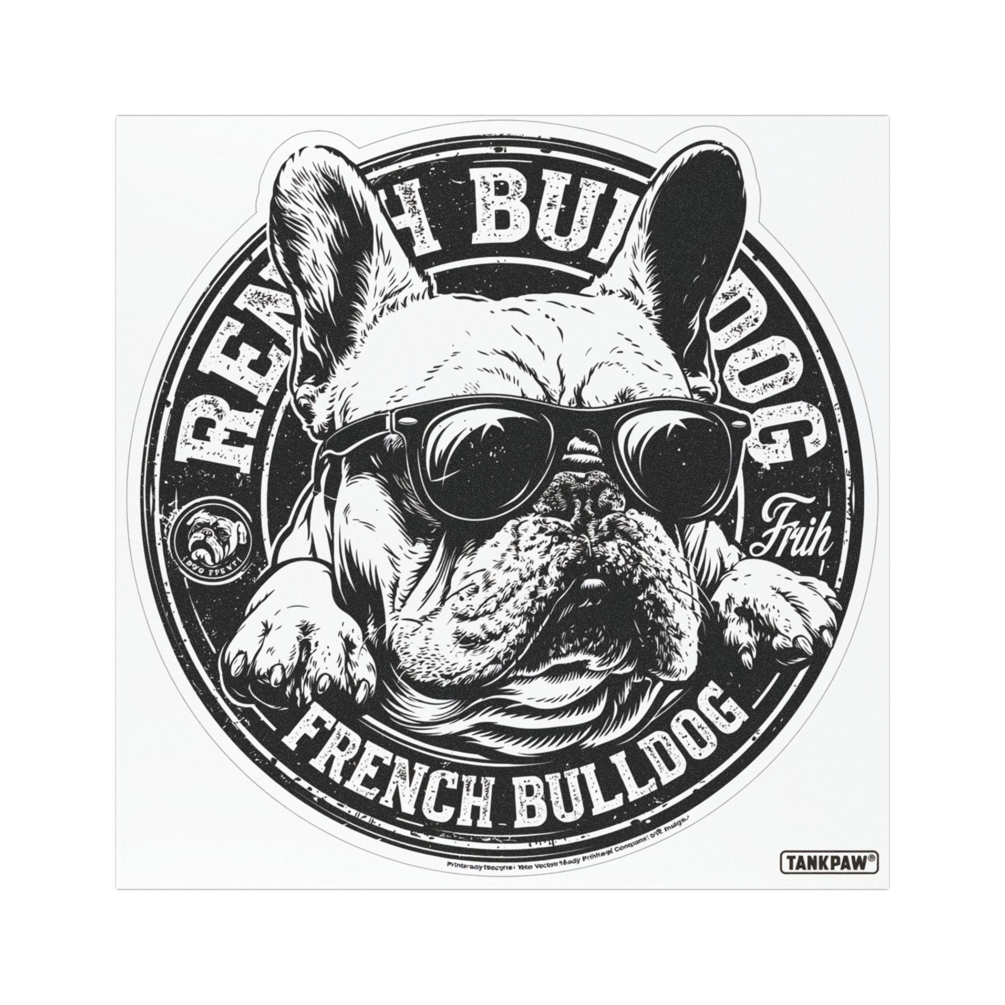 French Bulldog Car Magnet – Frenchie Dad Premium Dog Lover Decal | Funny Pet Owner Vehicle Sticker | TankPaw