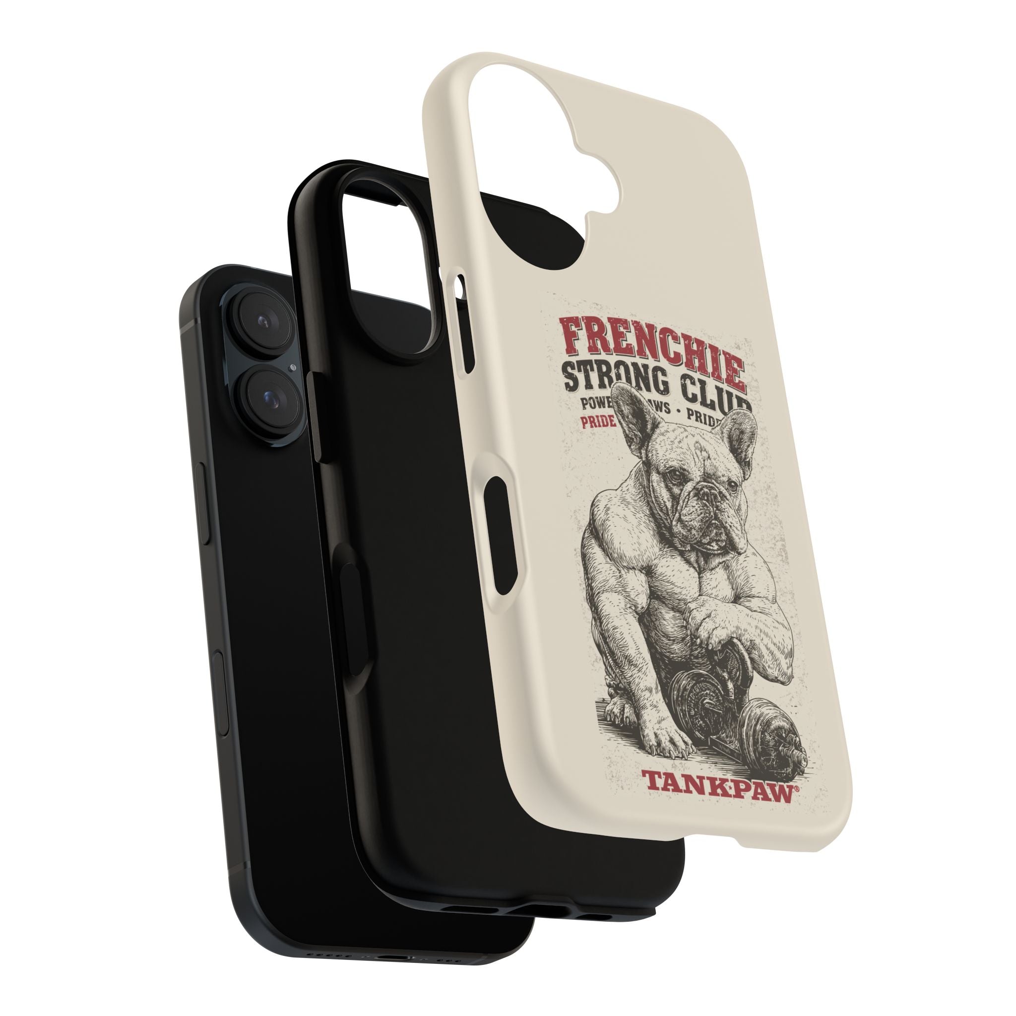 TankPaw® Frenchie Strong Club Premium Phone Case – Vintage French Bulldog Protective
