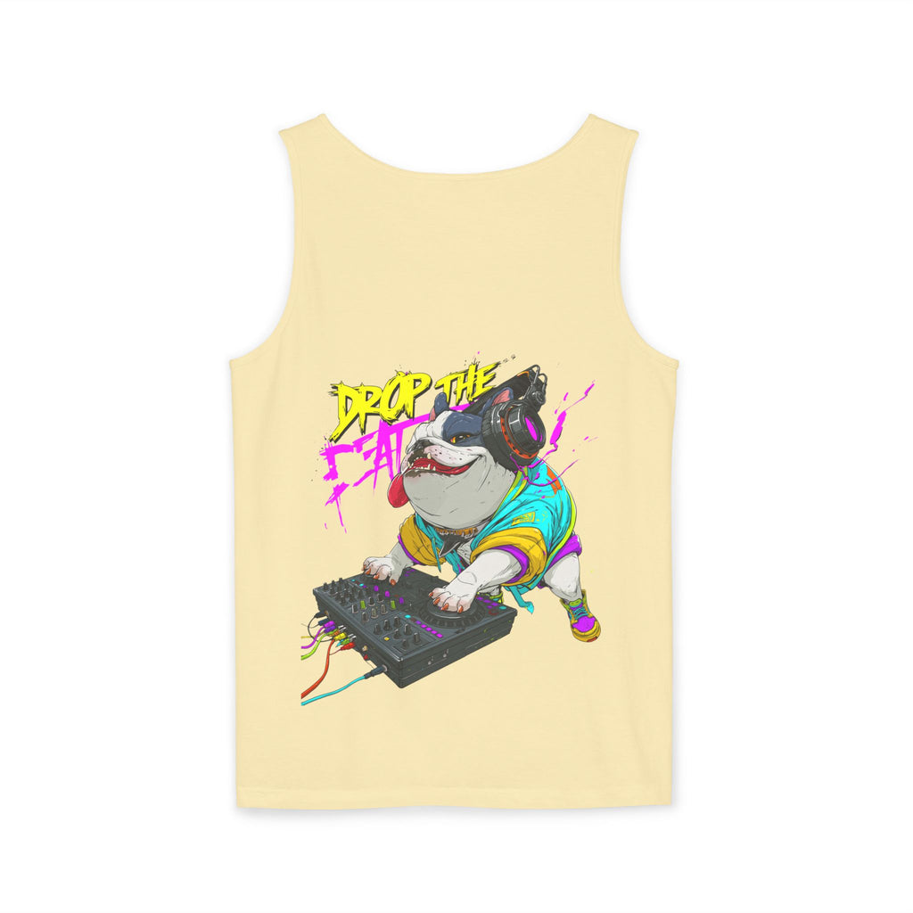 DJ French Bulldog Tank Top – EDM Festival Sleeveless Shirt for Frenchie Lovers