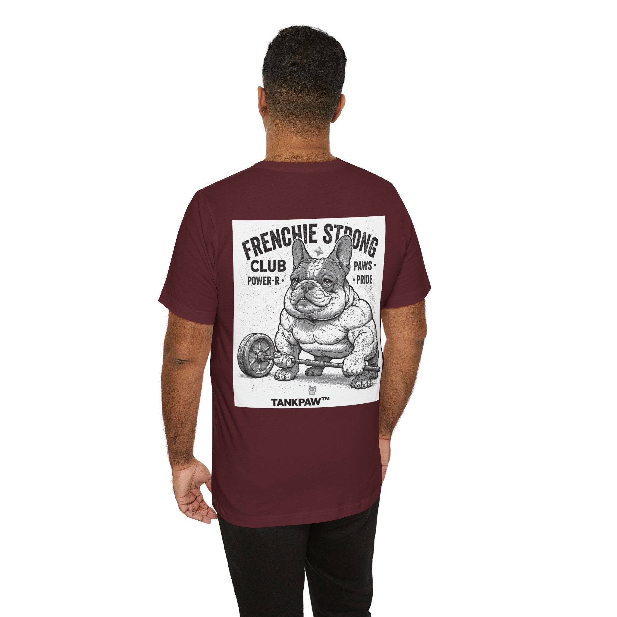 Strong Frenchie Club T-Shirt – Muscular French Bulldog Shirt for Pet Lovers