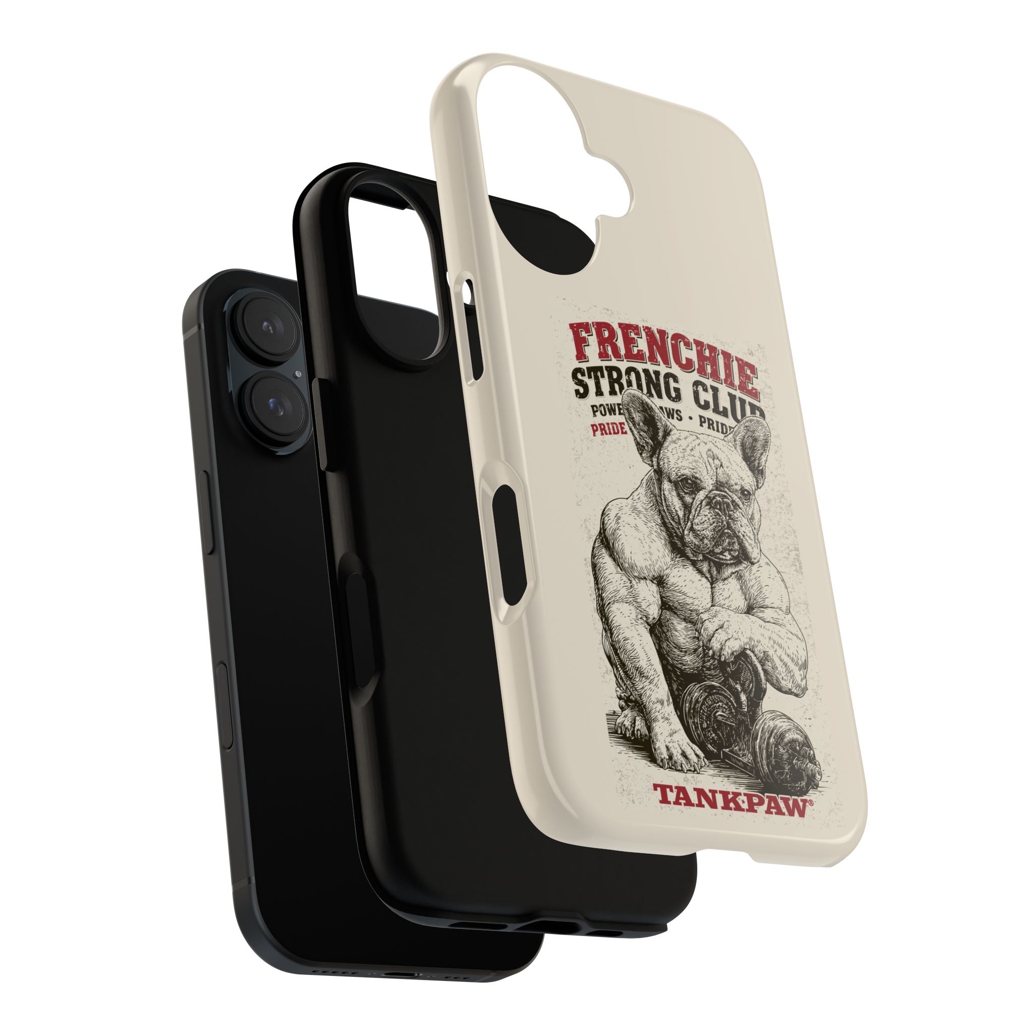TankPaw® Frenchie Strong Club Premium Phone Case – Vintage French Bulldog Protective
