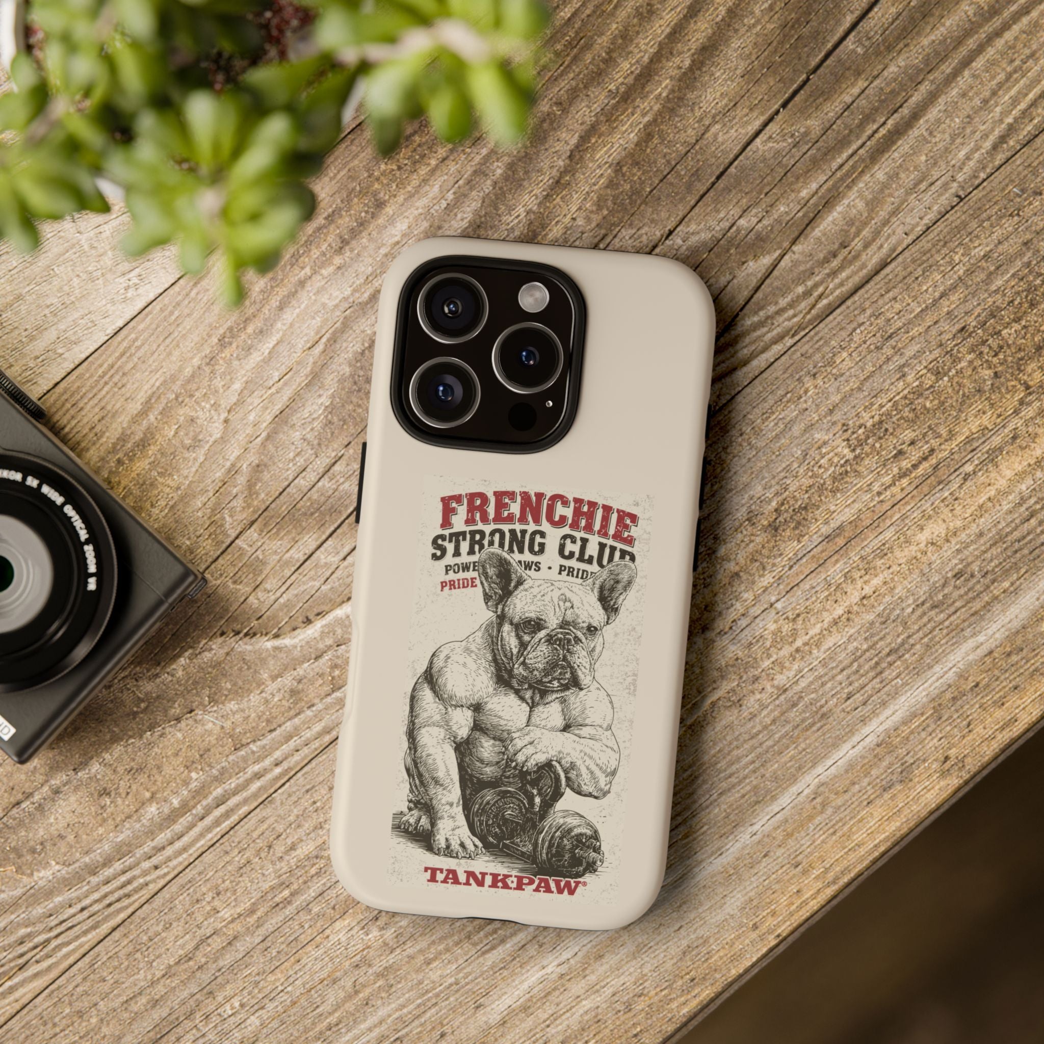 TankPaw® Frenchie Strong Club Premium Phone Case – Vintage French Bulldog Protective