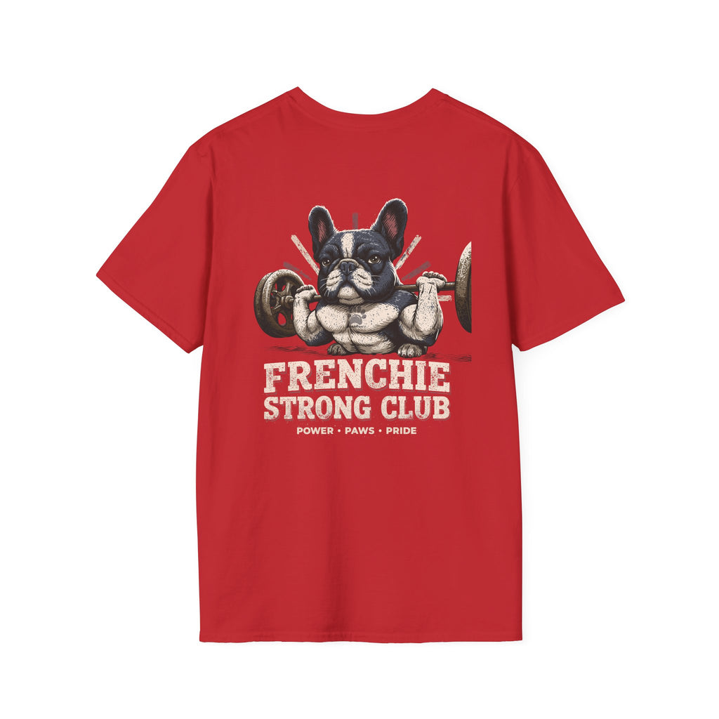 Gym French Bulldog T-Shirt – Fitness Frenchie Workout Shirt for Dog Lovers — Minimal Couples Graphic T-Shirt